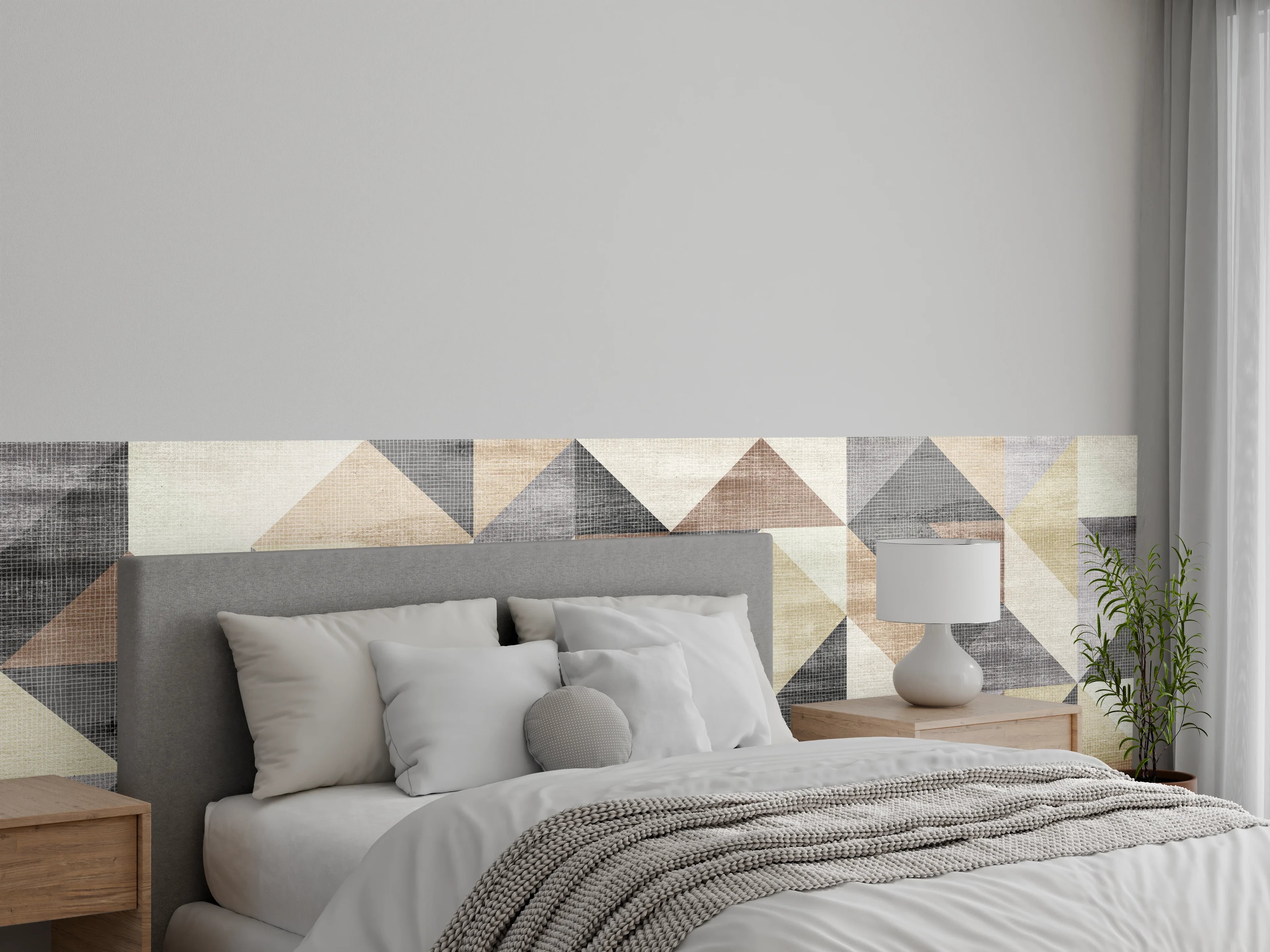 Wandverkleidung Schlafzimmer - gestreiften Stoff Textur 
