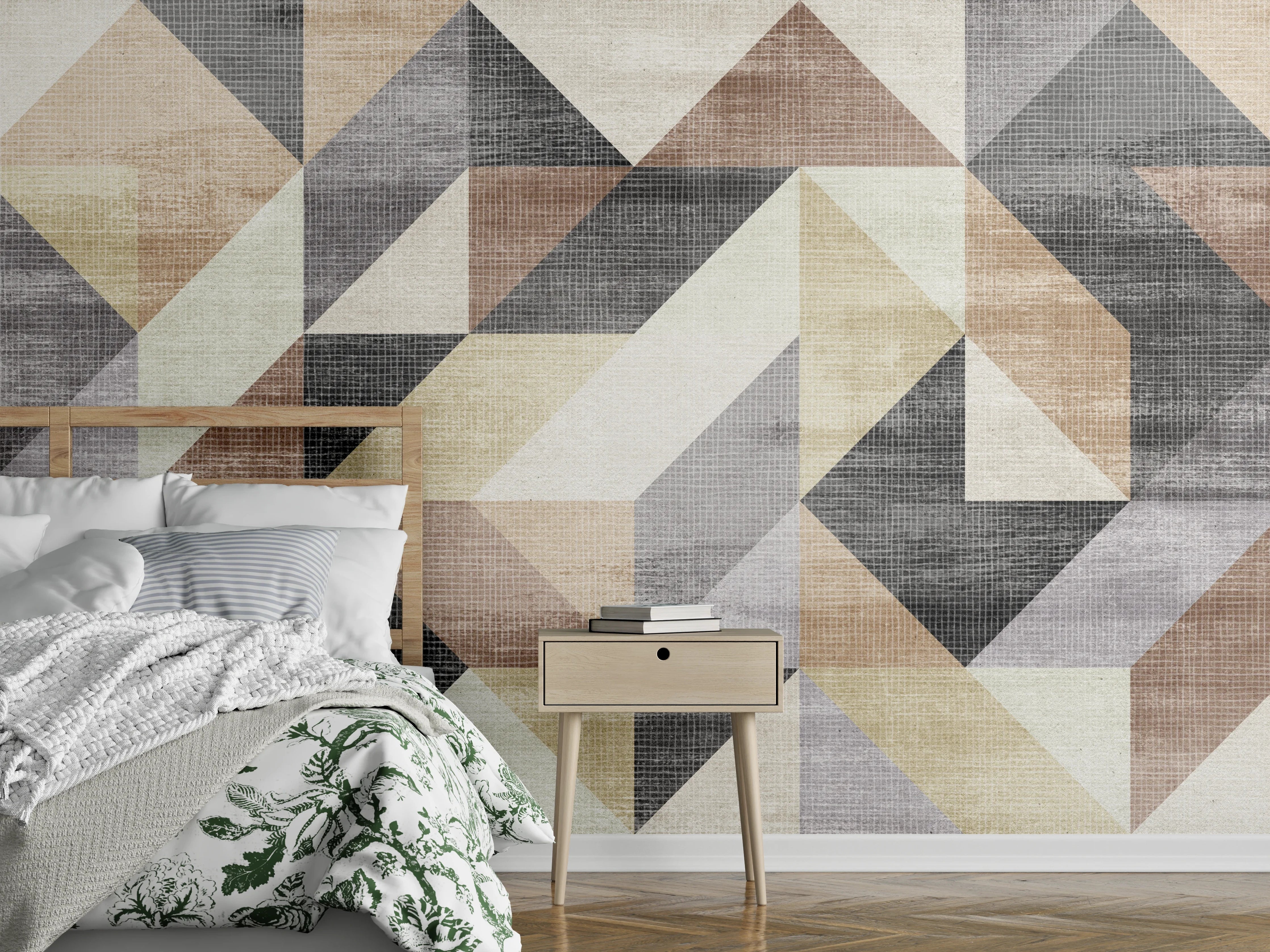 Wandverkleidung Schlafzimmer - gestreiften Stoff Textur 