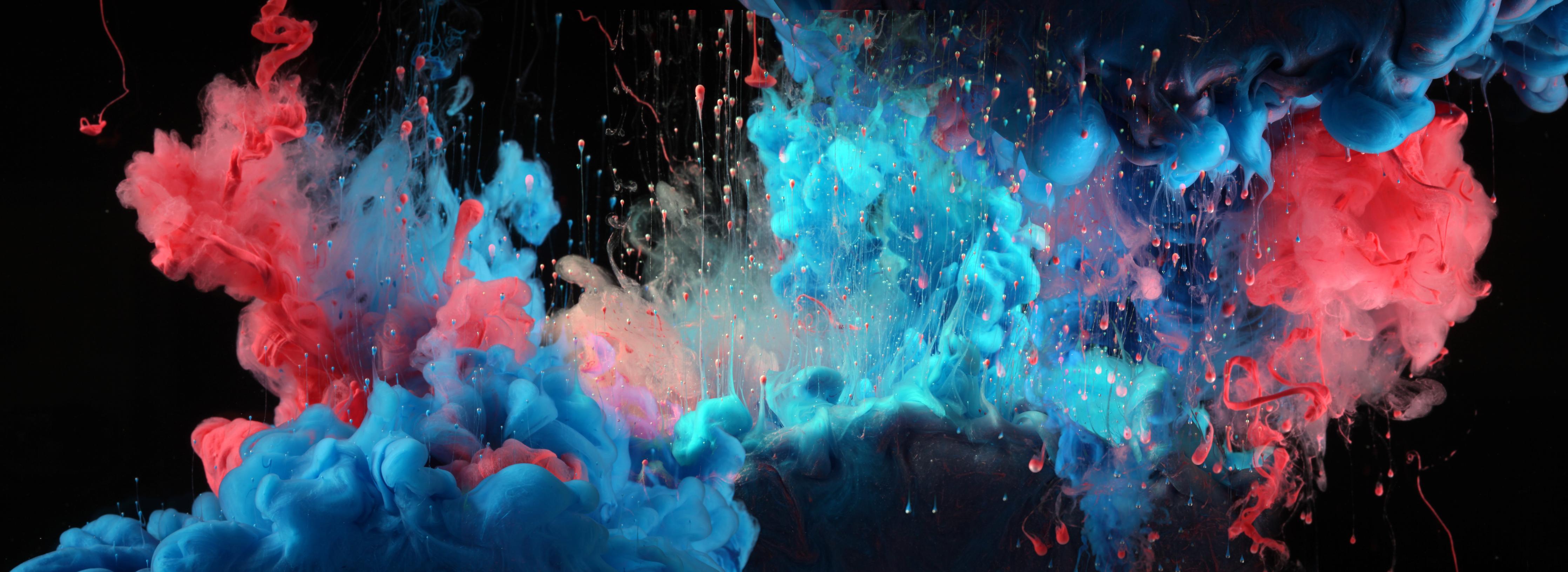 Wandverkleidung Wohnzimmer-Abstrakte Acryl-Farbexplosion