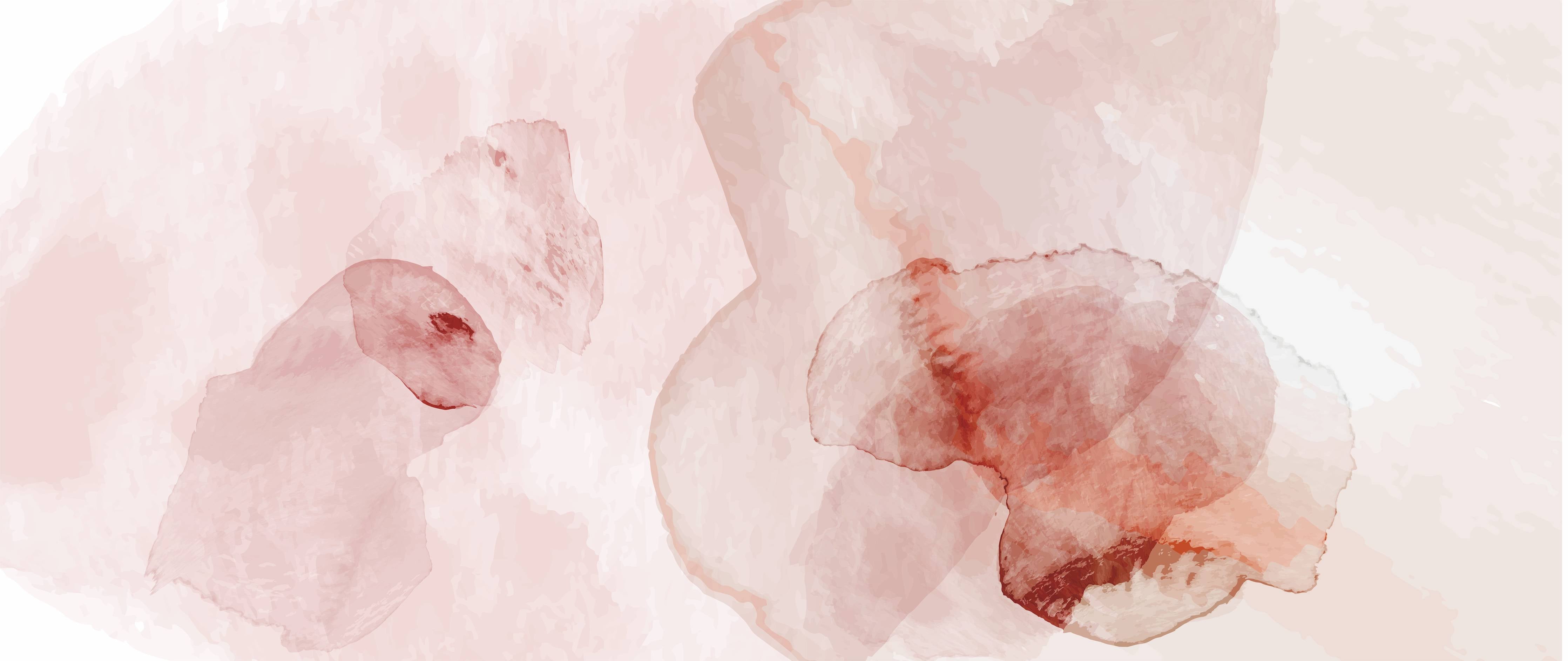Wandverkleidung Wohnzimmer-Abstrakte Aquarell Rosa Töne
