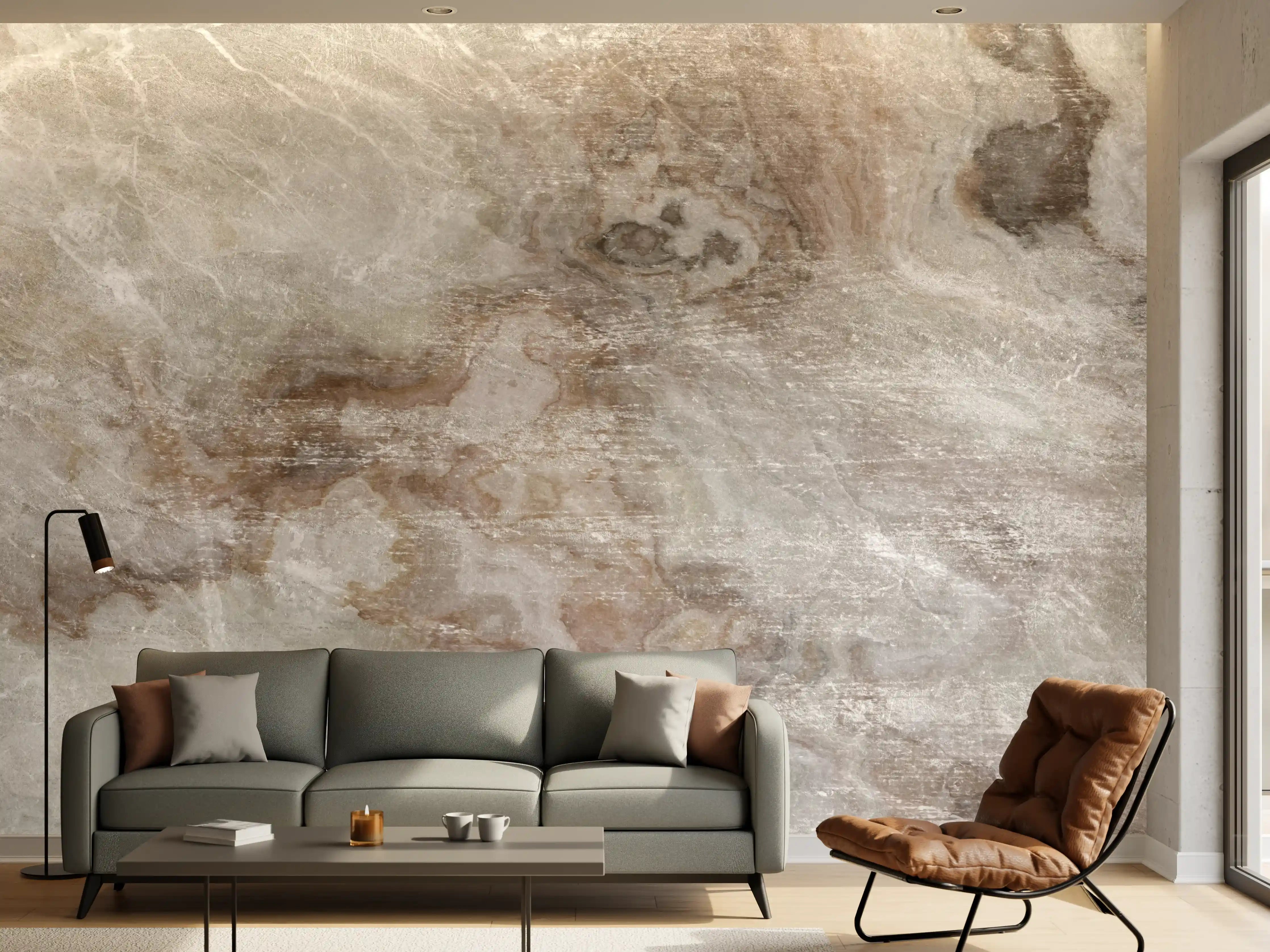 Wandverkleidung Wohnzimmer - Abstrakte Marmor Stein Textur