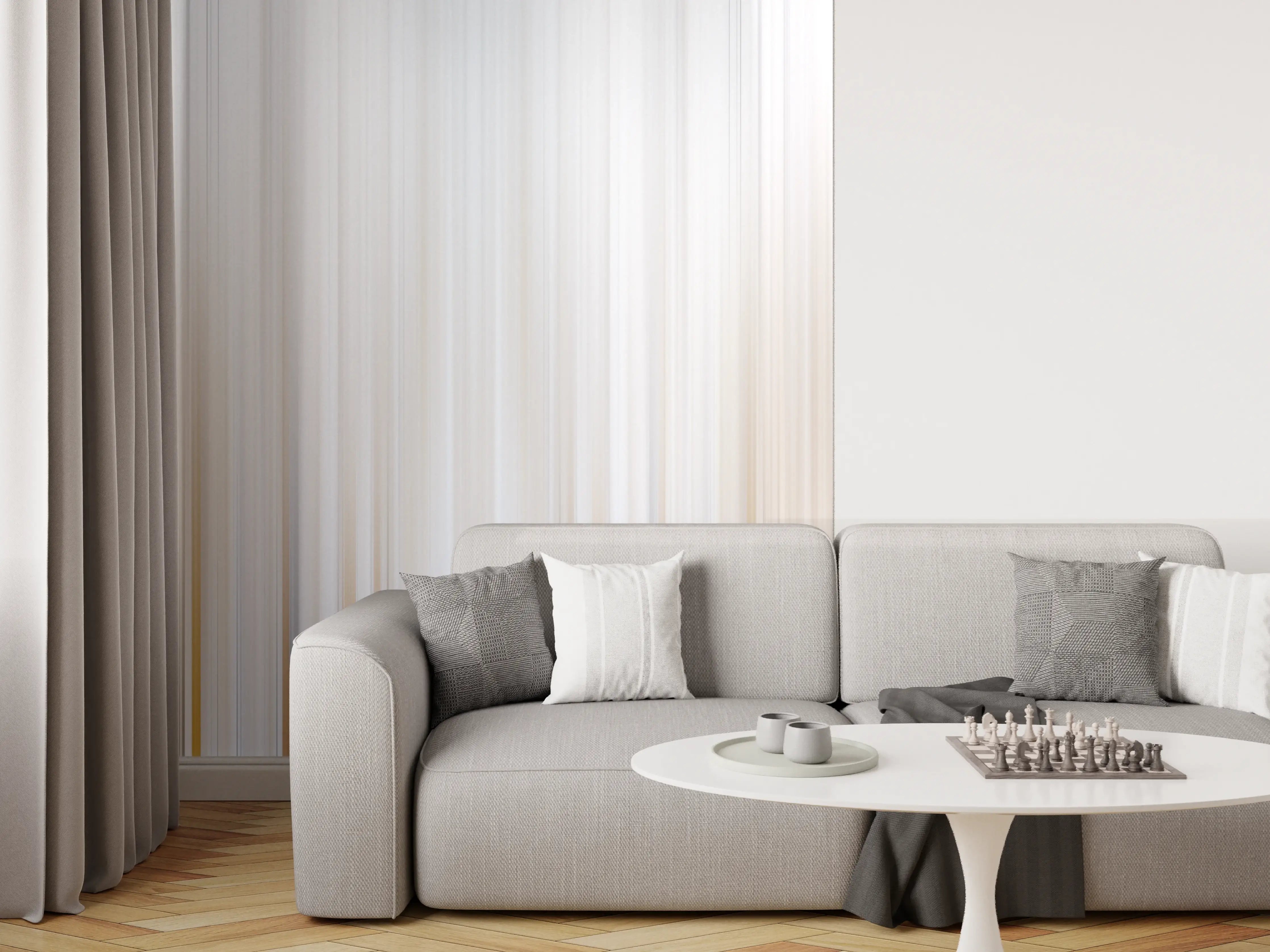 Wandverkleidung Wohnzimmer - Abstrakte Vertikale Linien