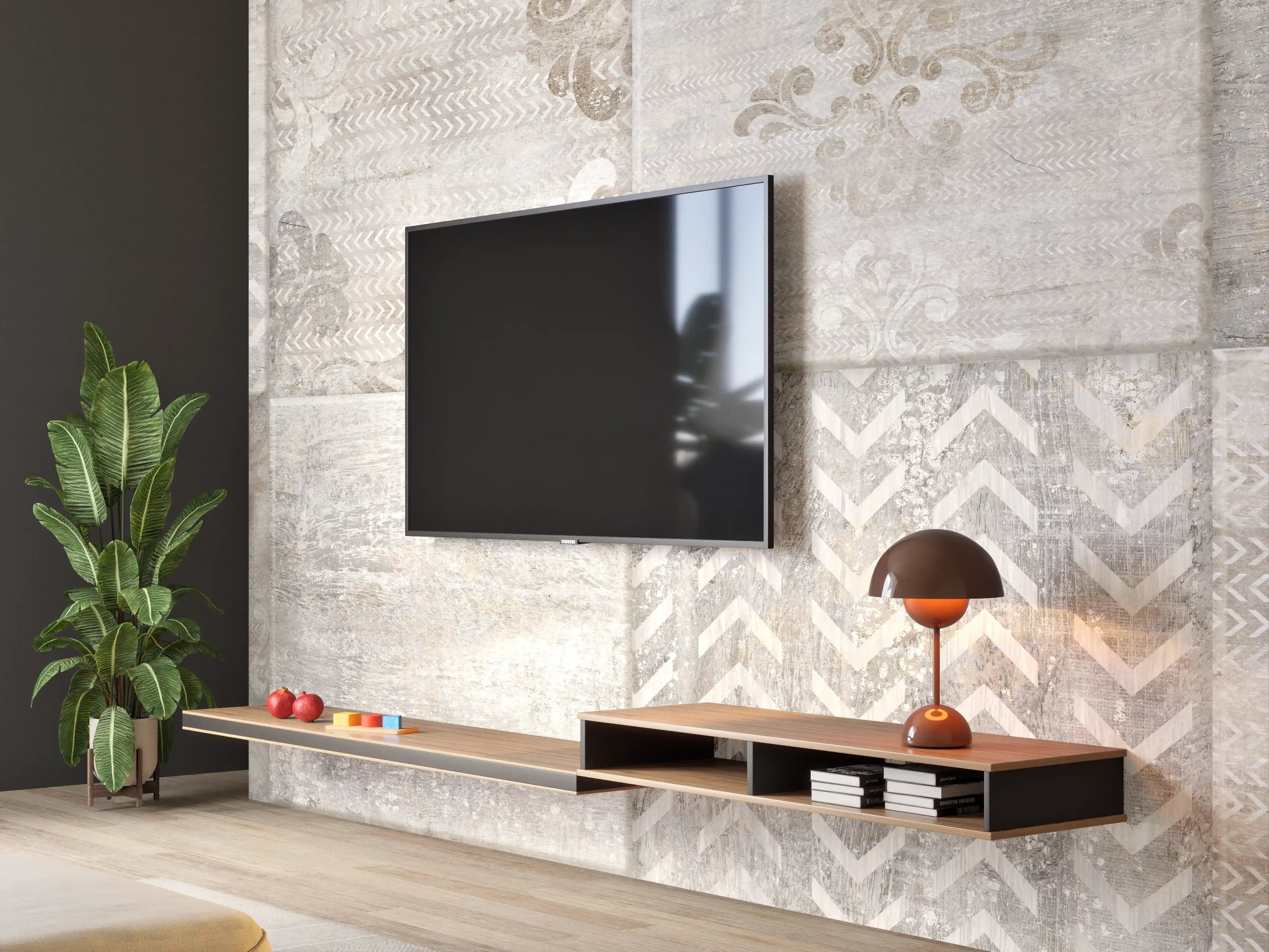 Wandverkleidung Wohnzimmer - Abstrakter Mosaik Hintergrund