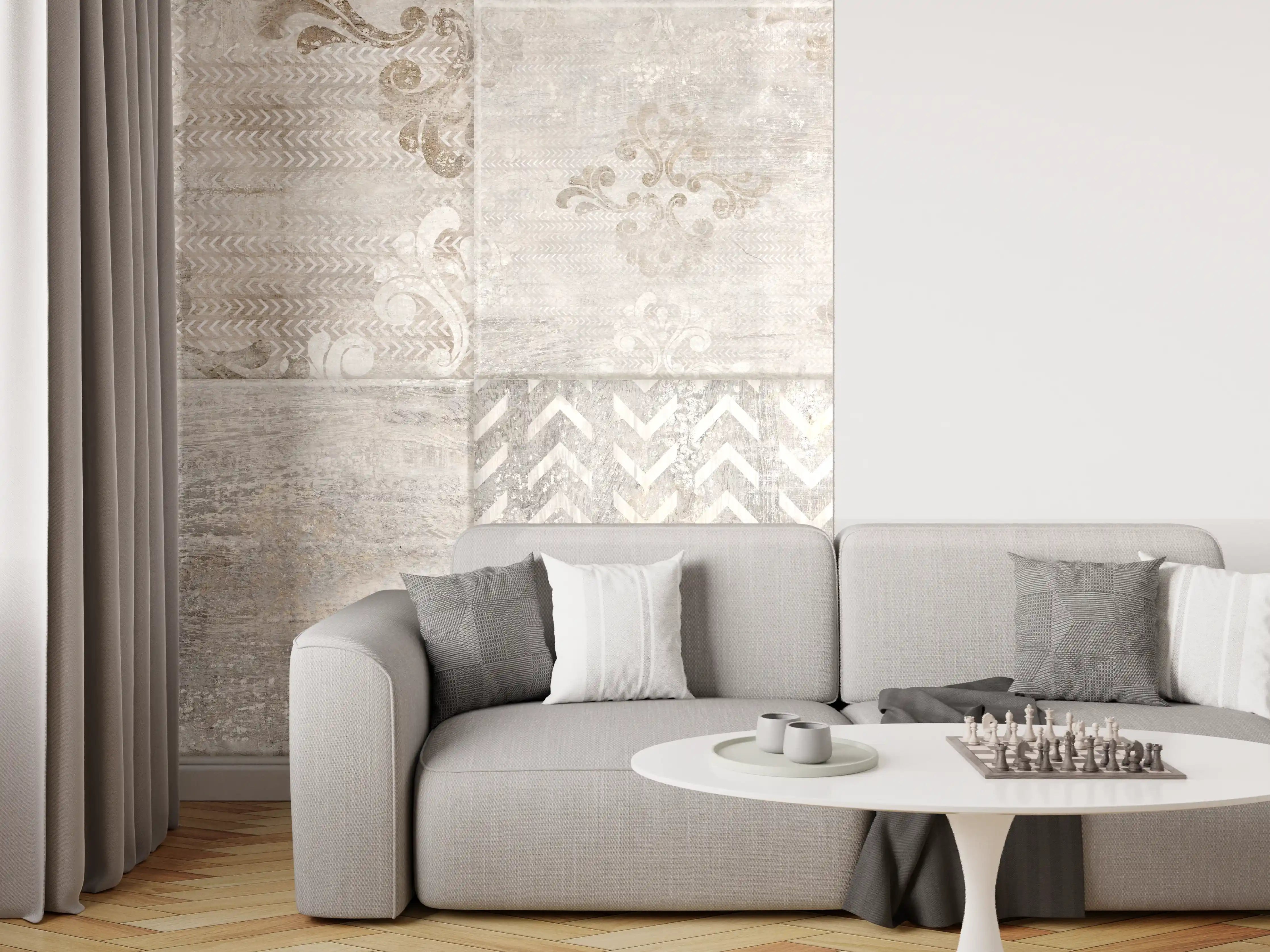 Wandverkleidung Wohnzimmer - Abstrakter Mosaik Hintergrund