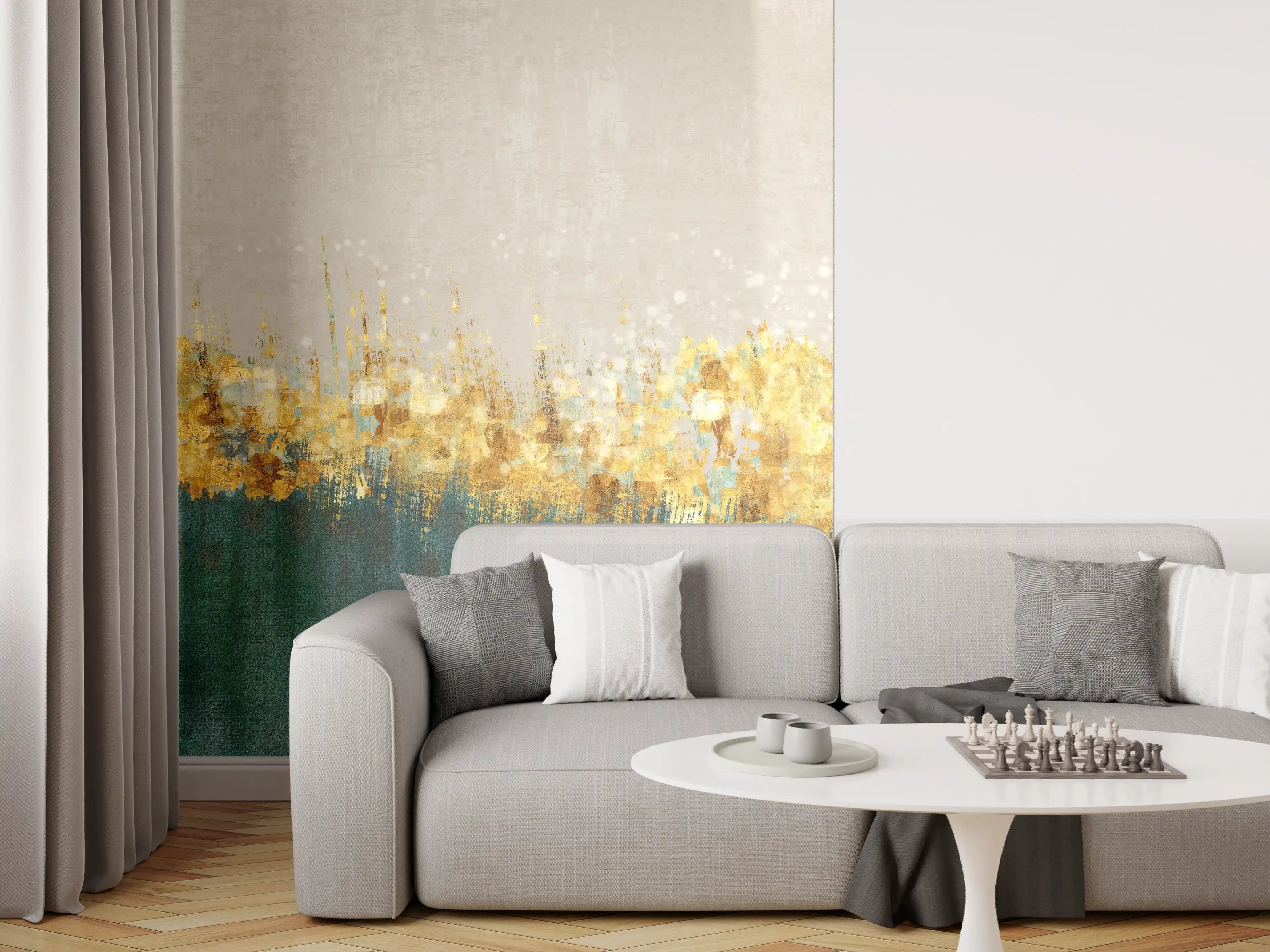 Wandverkleidung Wohnzimmer - Abstraktes Design - Kunsttapete