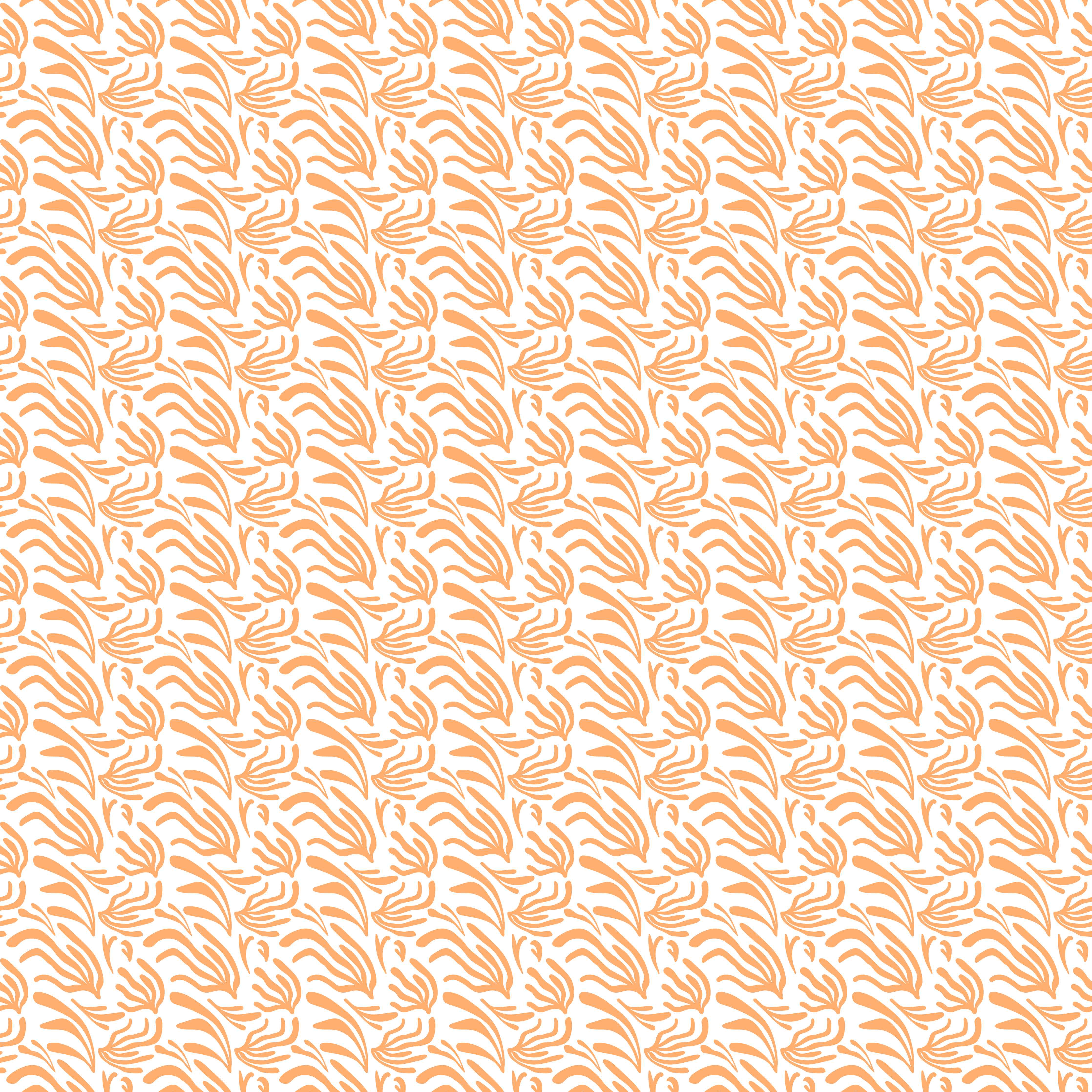 Wandverkleidung Wohnzimmer-Abstraktes Korallenmuster Orange Weiß