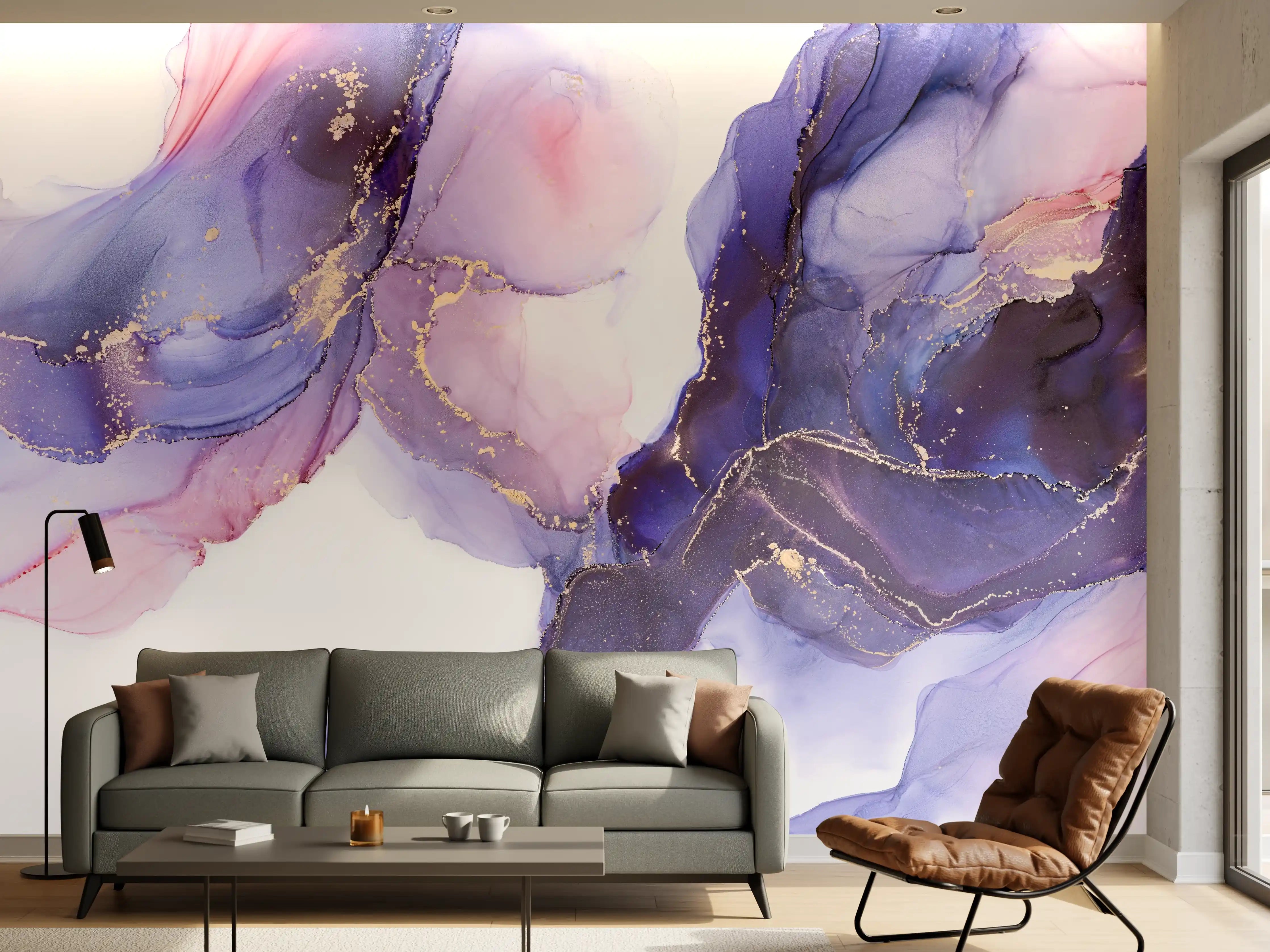 Wandverkleidung Wohnzimmer - Abstraktes Kunstwerk - Öl Malerei