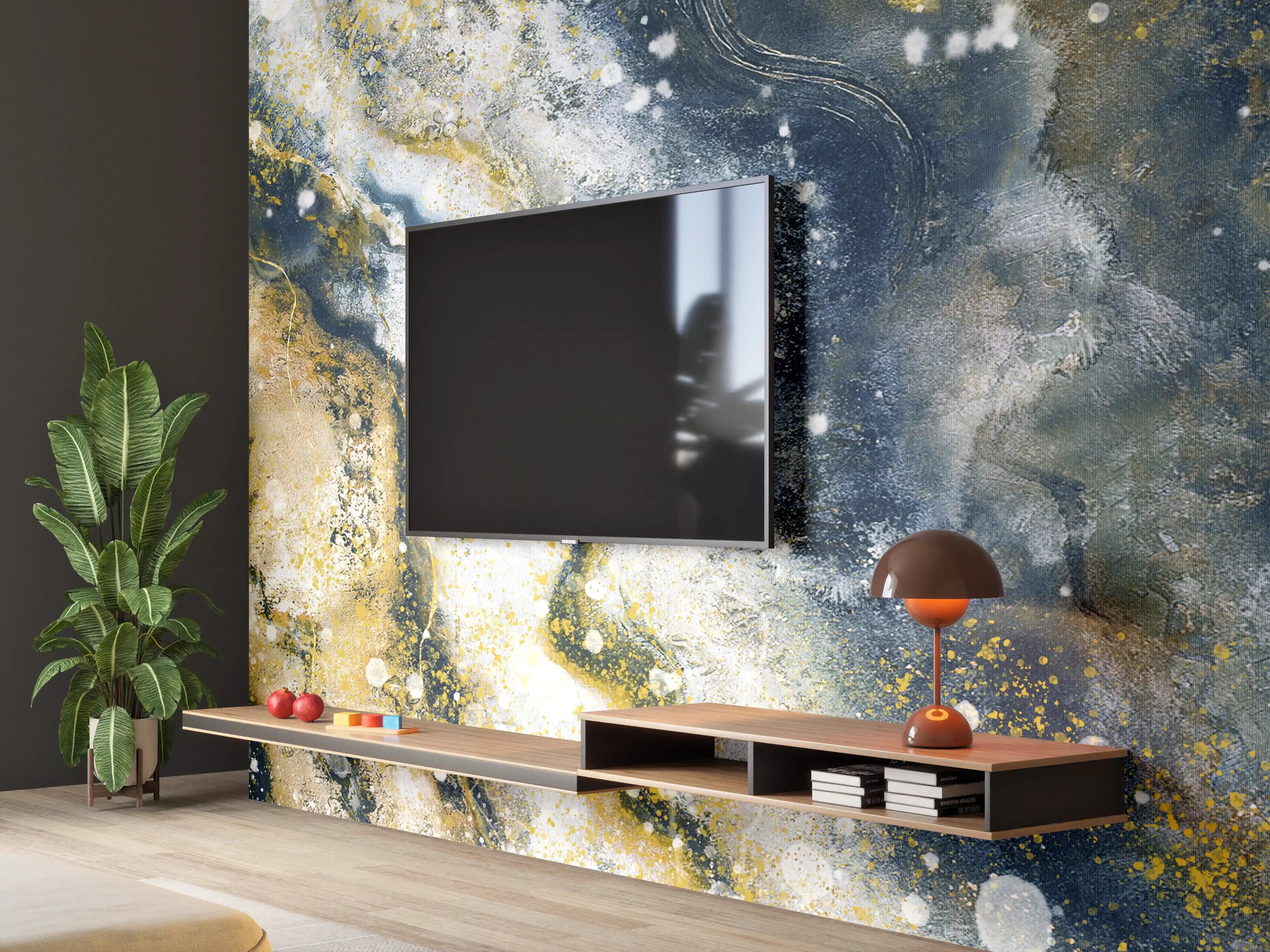 Wandverkleidung Wohnzimmer - Abstraktes Kunstwert - Flüssigkunst