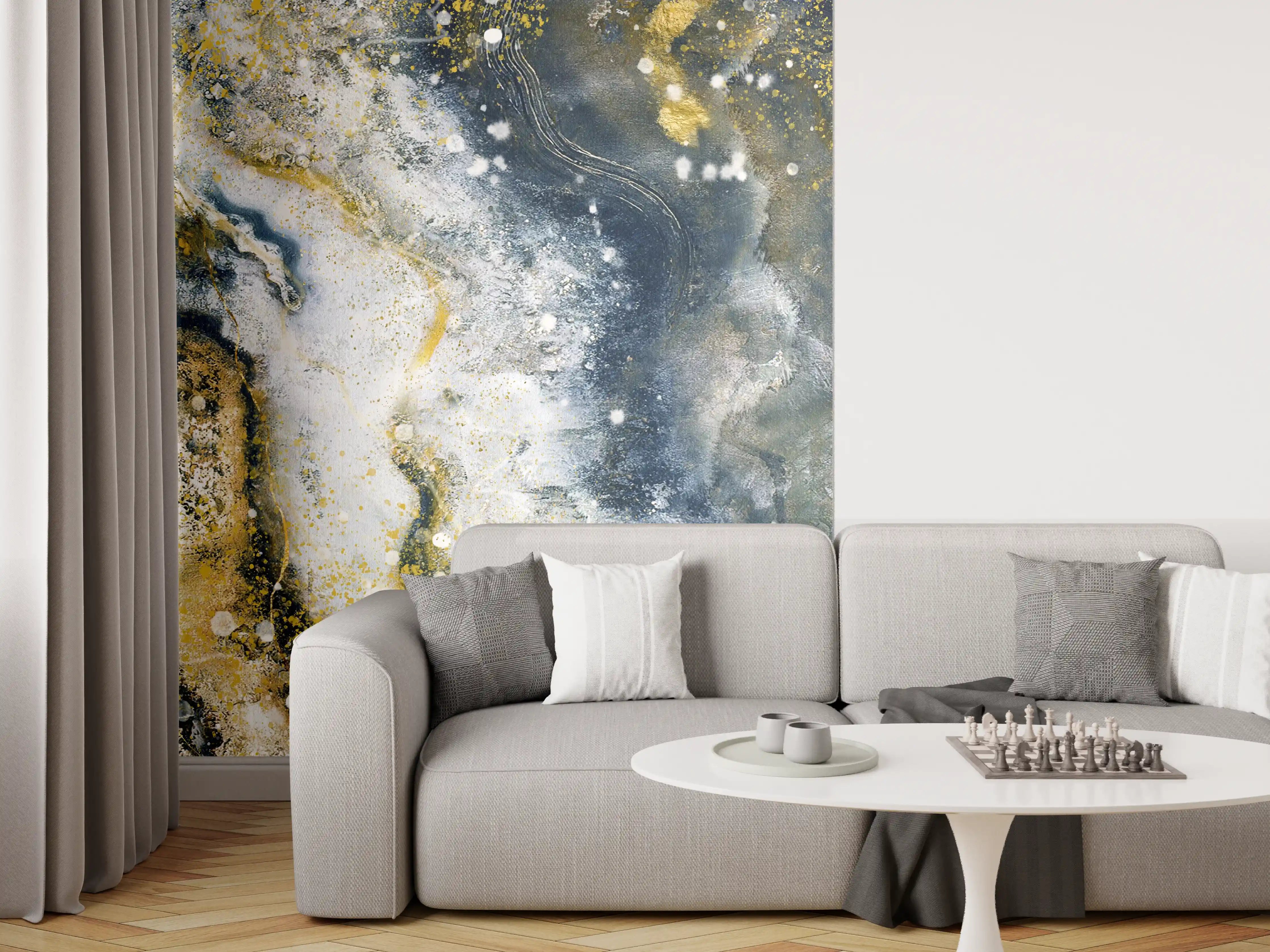 Wandverkleidung Wohnzimmer - Abstraktes Kunstwert - Flüssigkunst