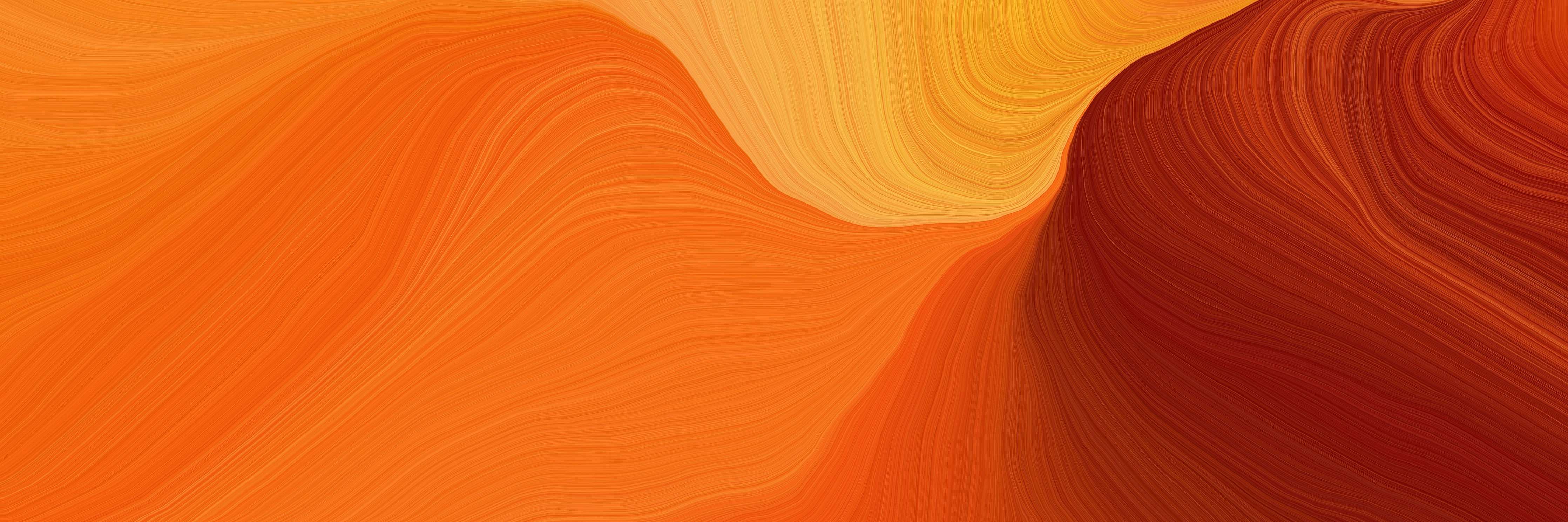 Wandverkleidung Wohnzimmer-Abstraktes Orange-Wellendesign