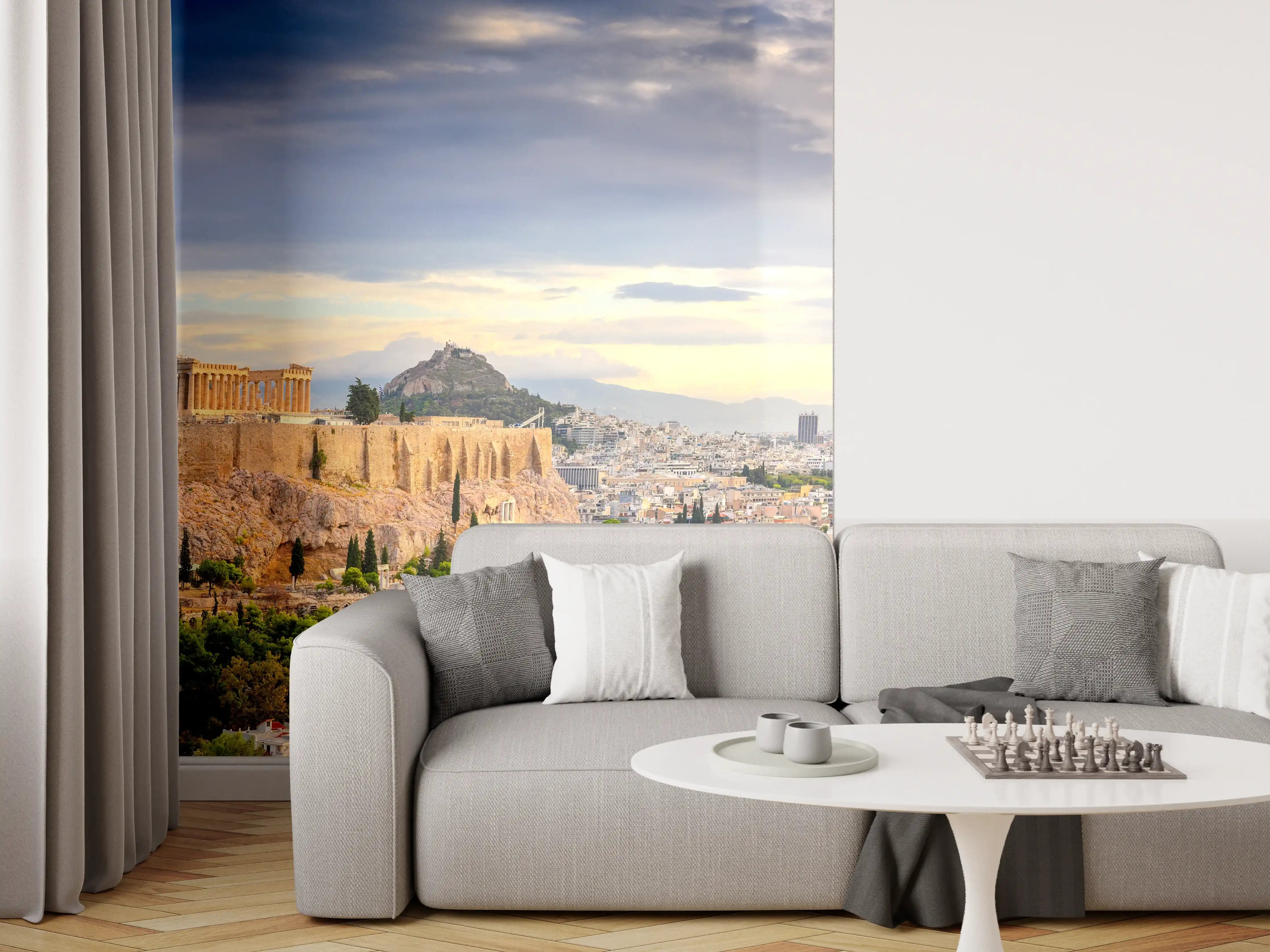 Wandverkleidung Wohnzimmer - Akropolis Athen Panorama