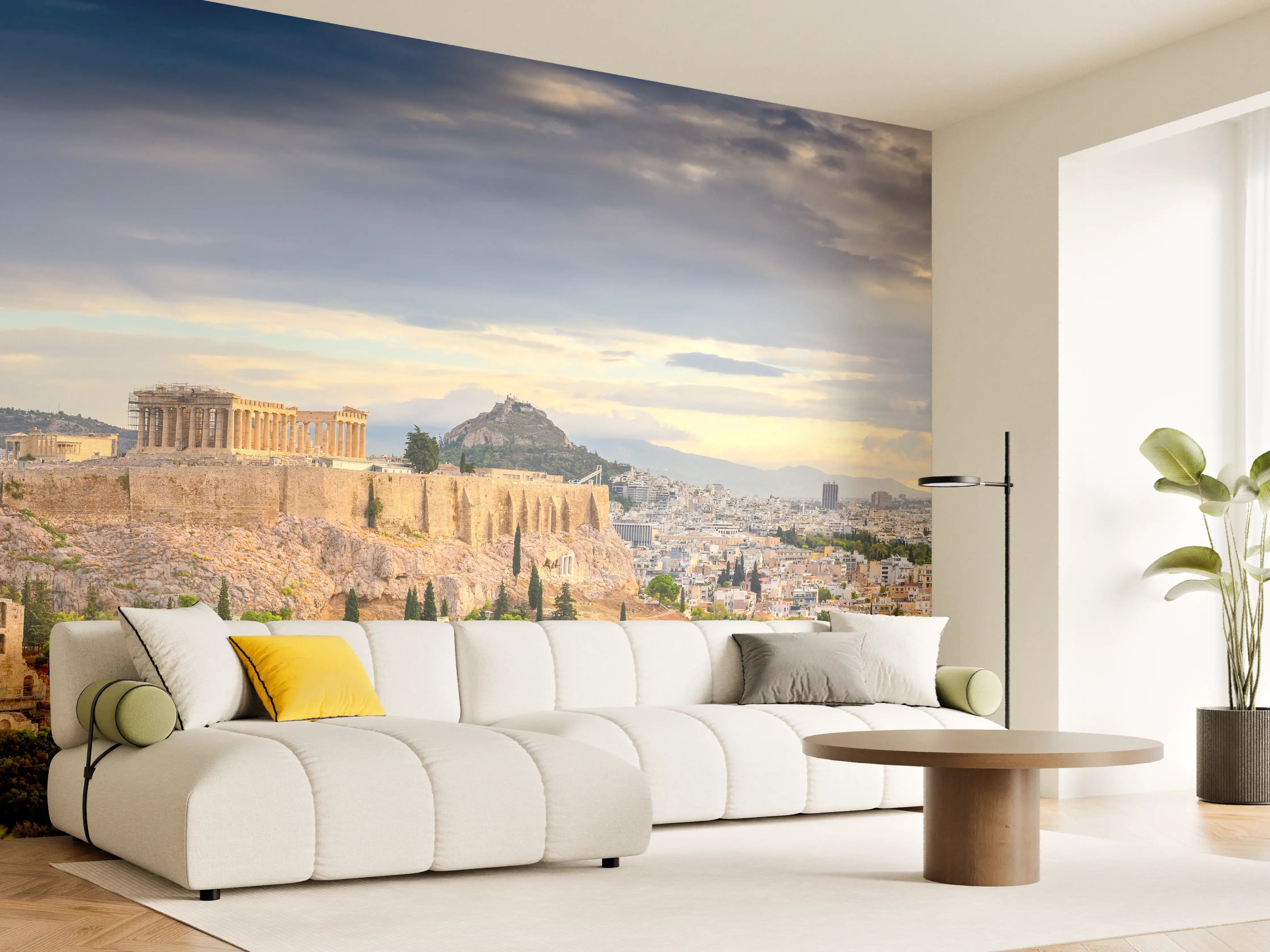 Wandverkleidung Wohnzimmer - Akropolis Athen Panorama