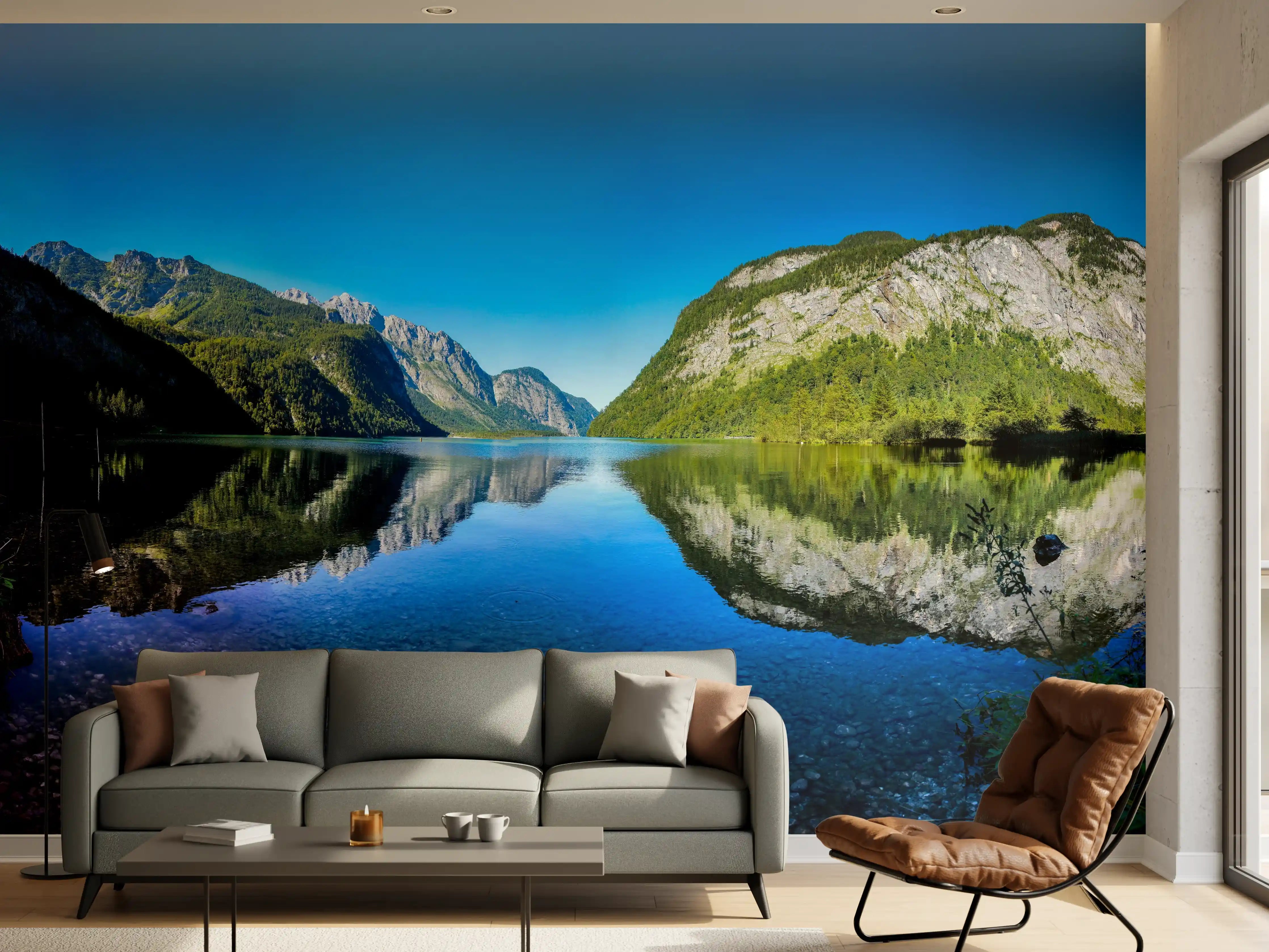 Wandverkleidung Wohnzimmer - Alpen Königsee Österreich