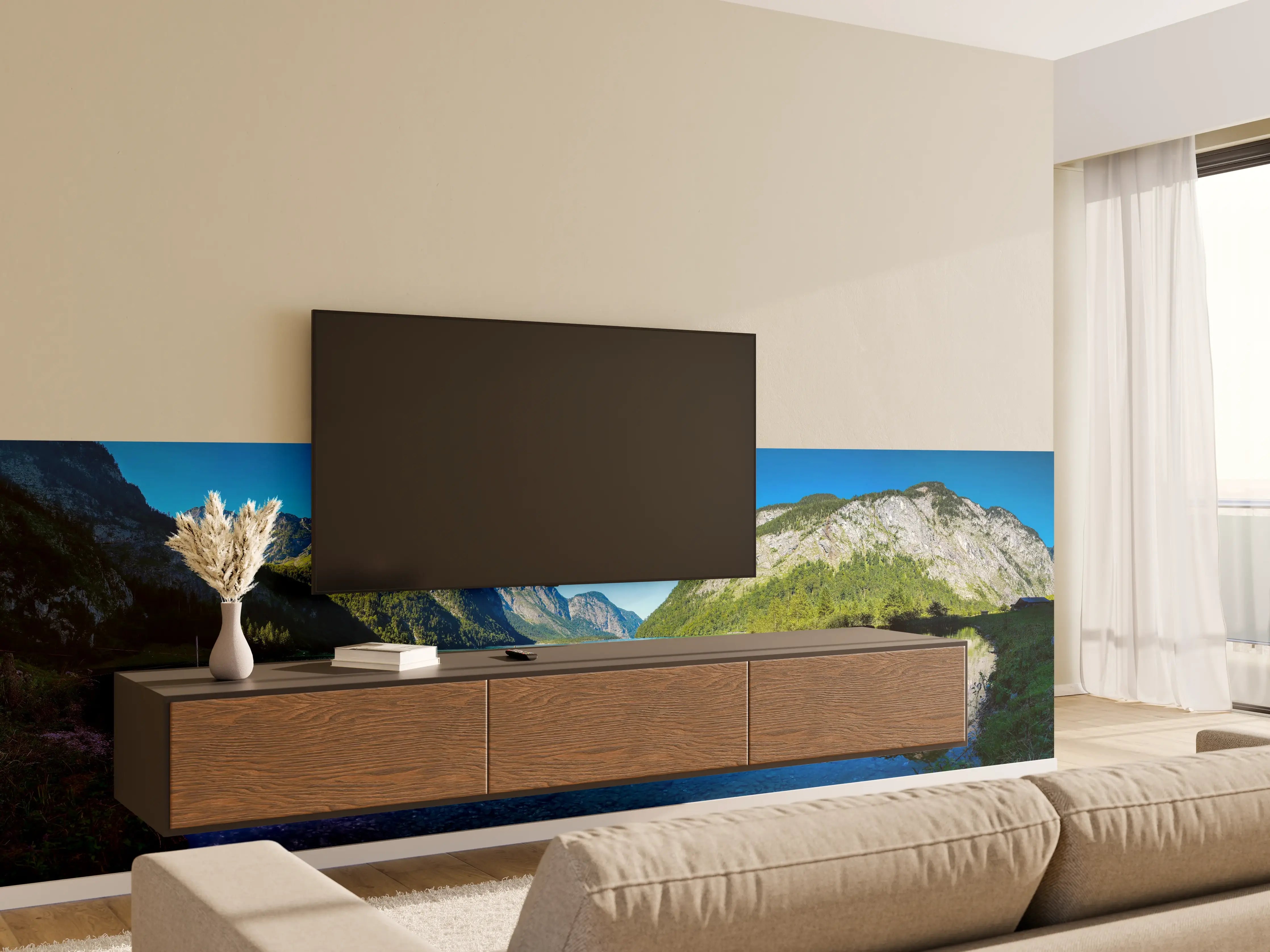 Wandverkleidung Wohnzimmer - Alpen Königsee Österreich