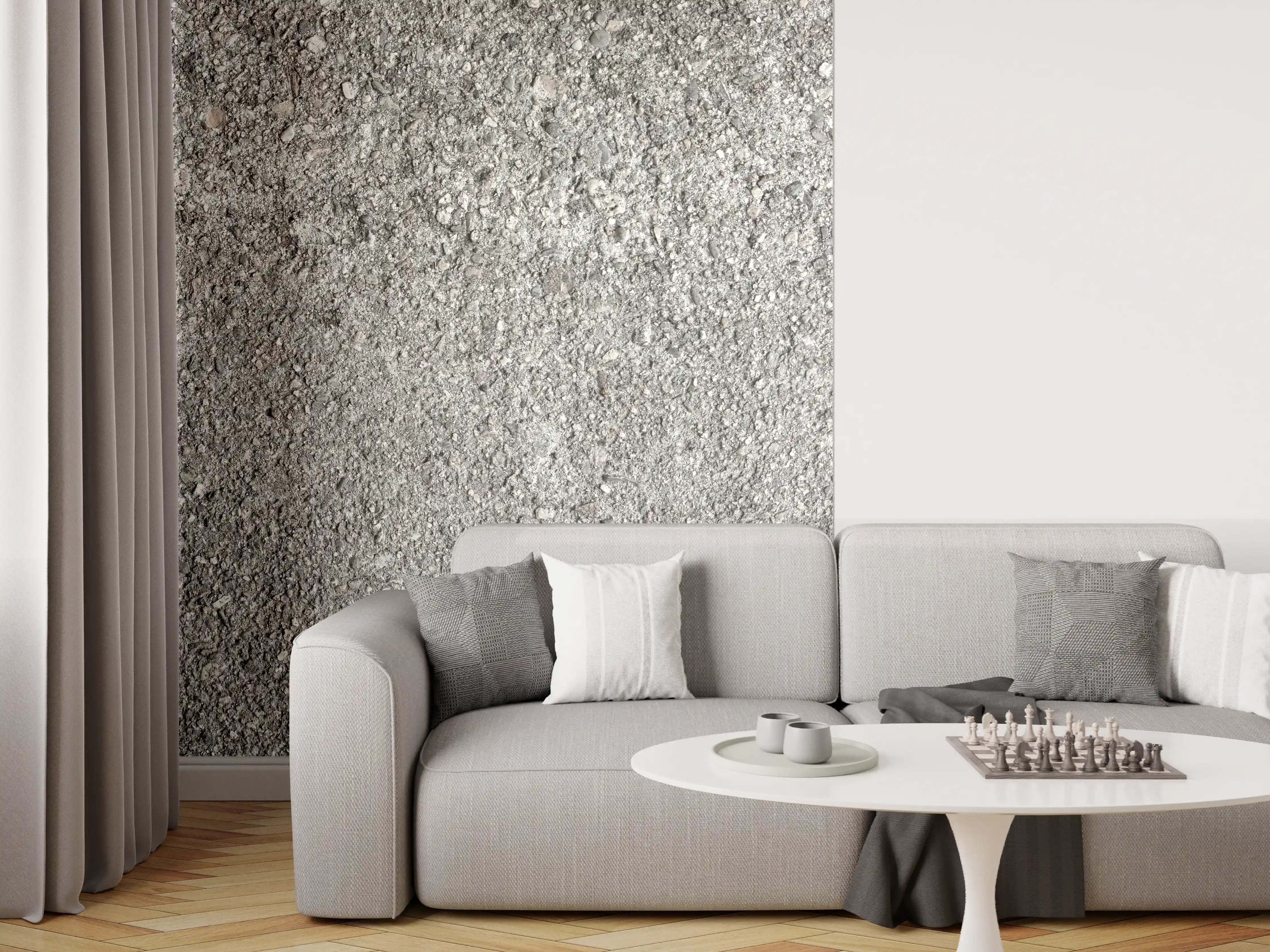 Wandverkleidung Wohnzimmer - Alte felsige Betonwand
