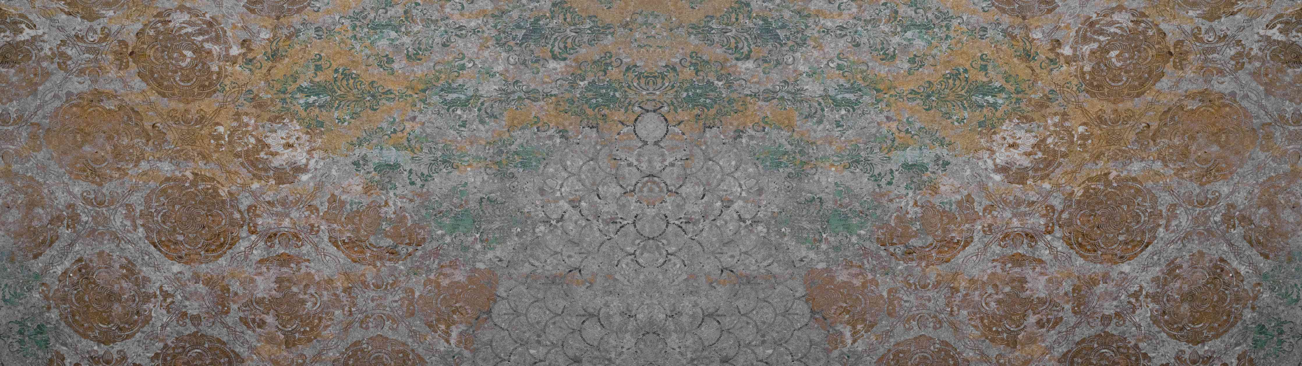 Wandverkleidung Wohnzimmer-Alte shabby Patchwork Motiv