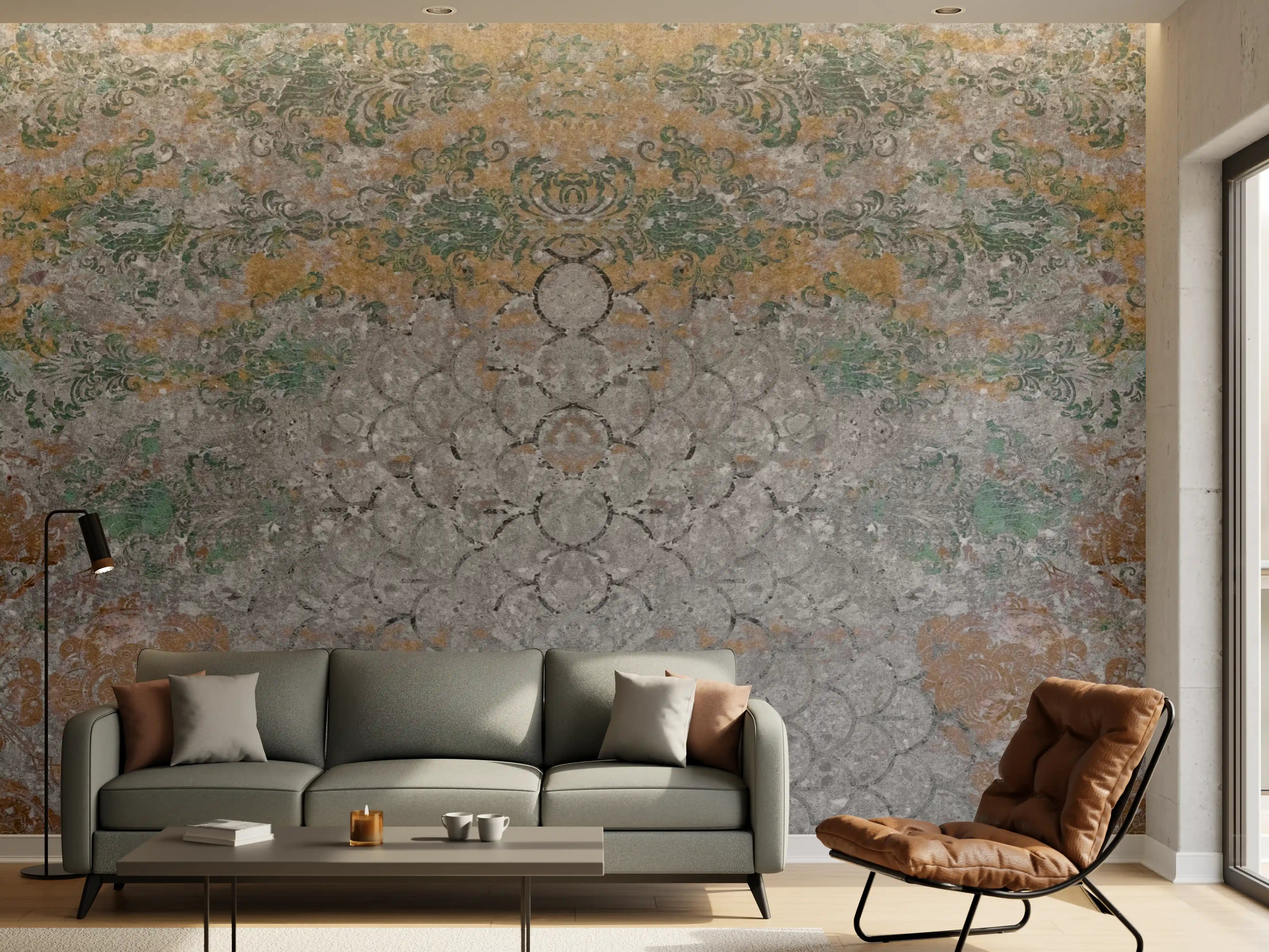 Wandverkleidung Wohnzimmer - Alte shabby Patchwork Motiv