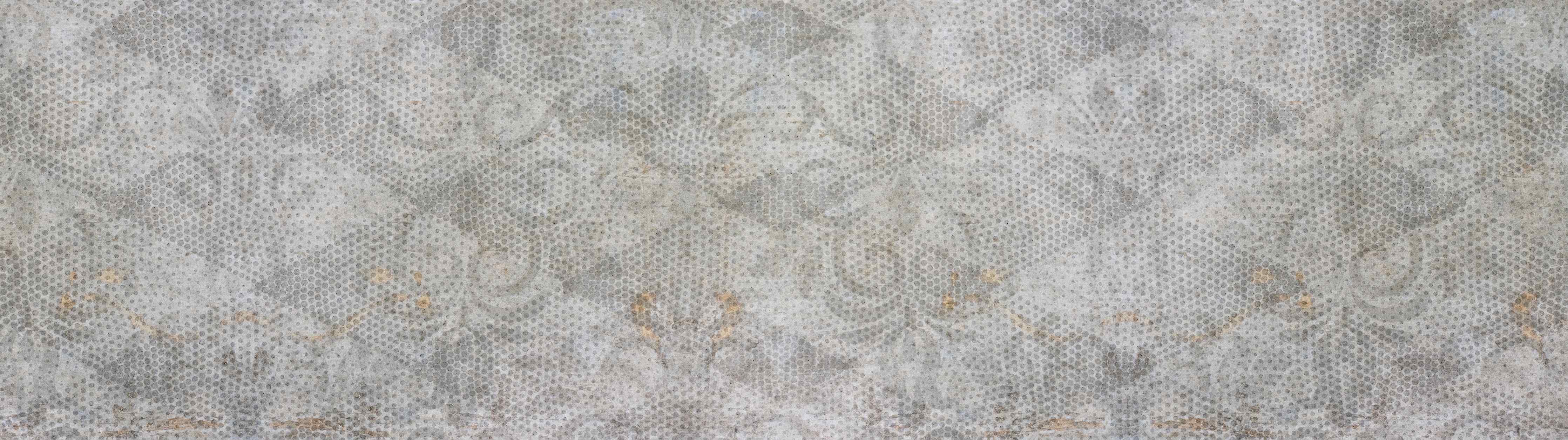 Wandverkleidung Wohnzimmer-Alte weiße befleckte Tapete