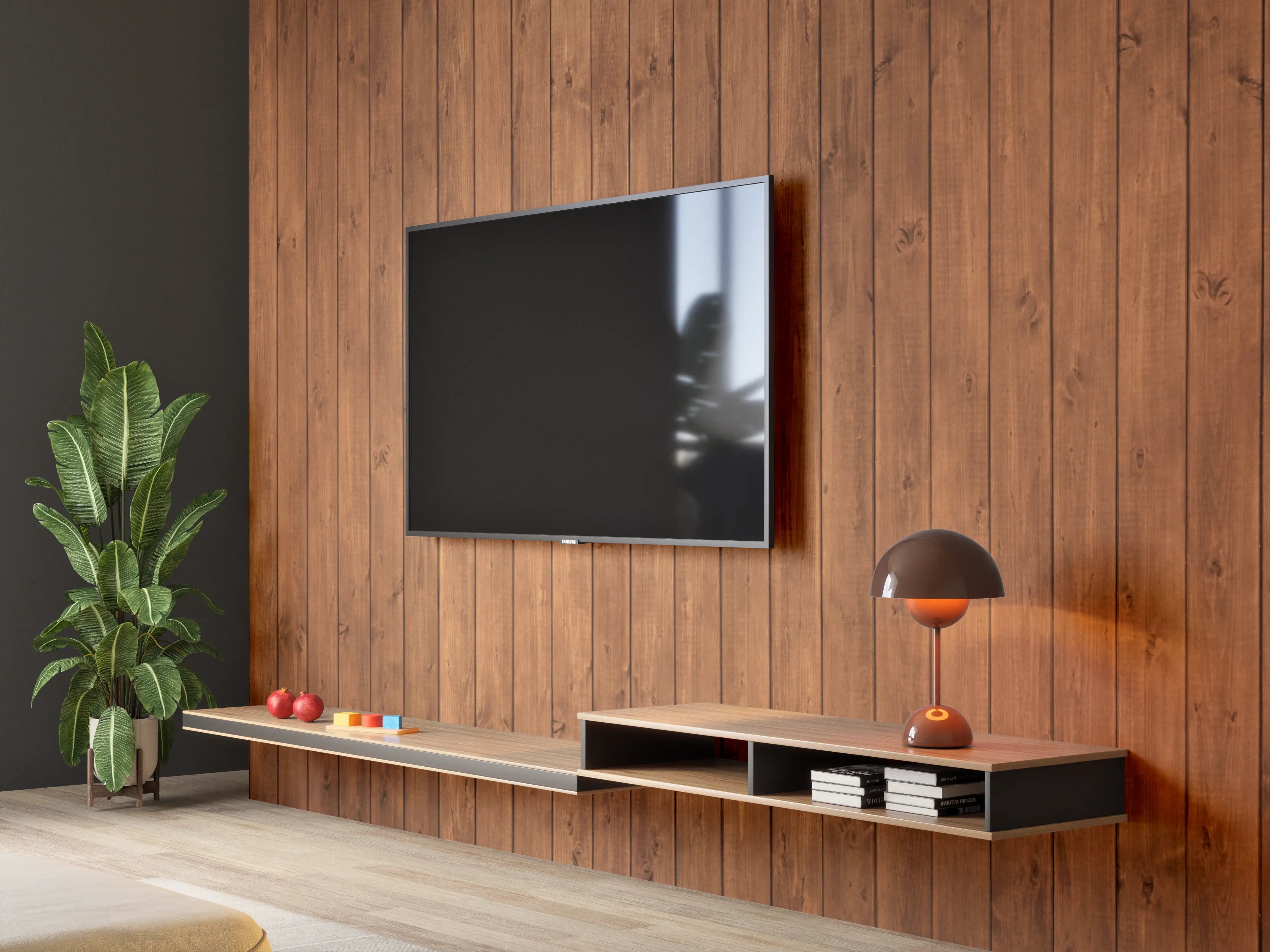 Wandverkleidung Wohnzimmer - Altholz Textur Braun Hintergrund