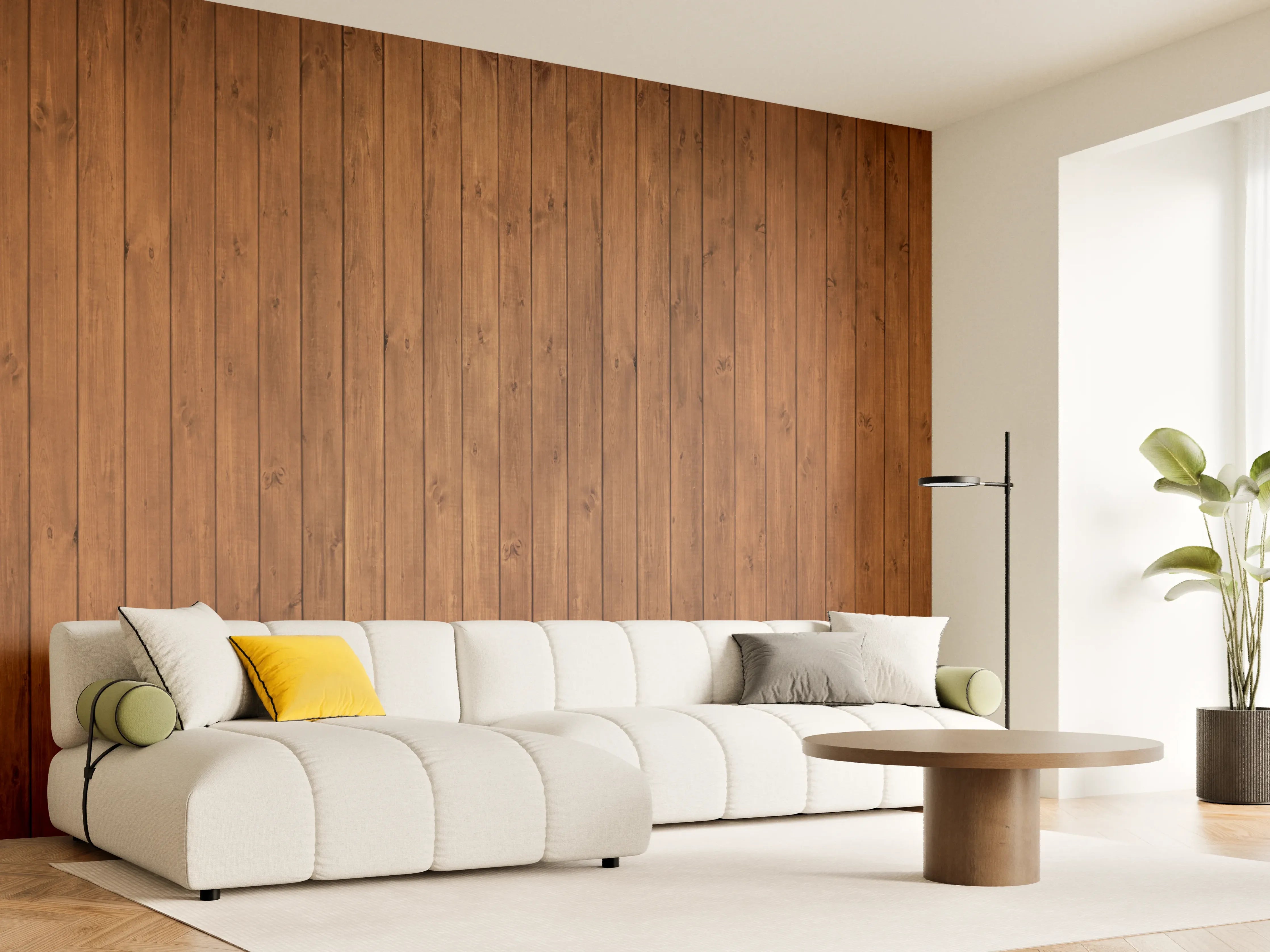 Wandverkleidung Wohnzimmer - Altholz Textur Braun Hintergrund