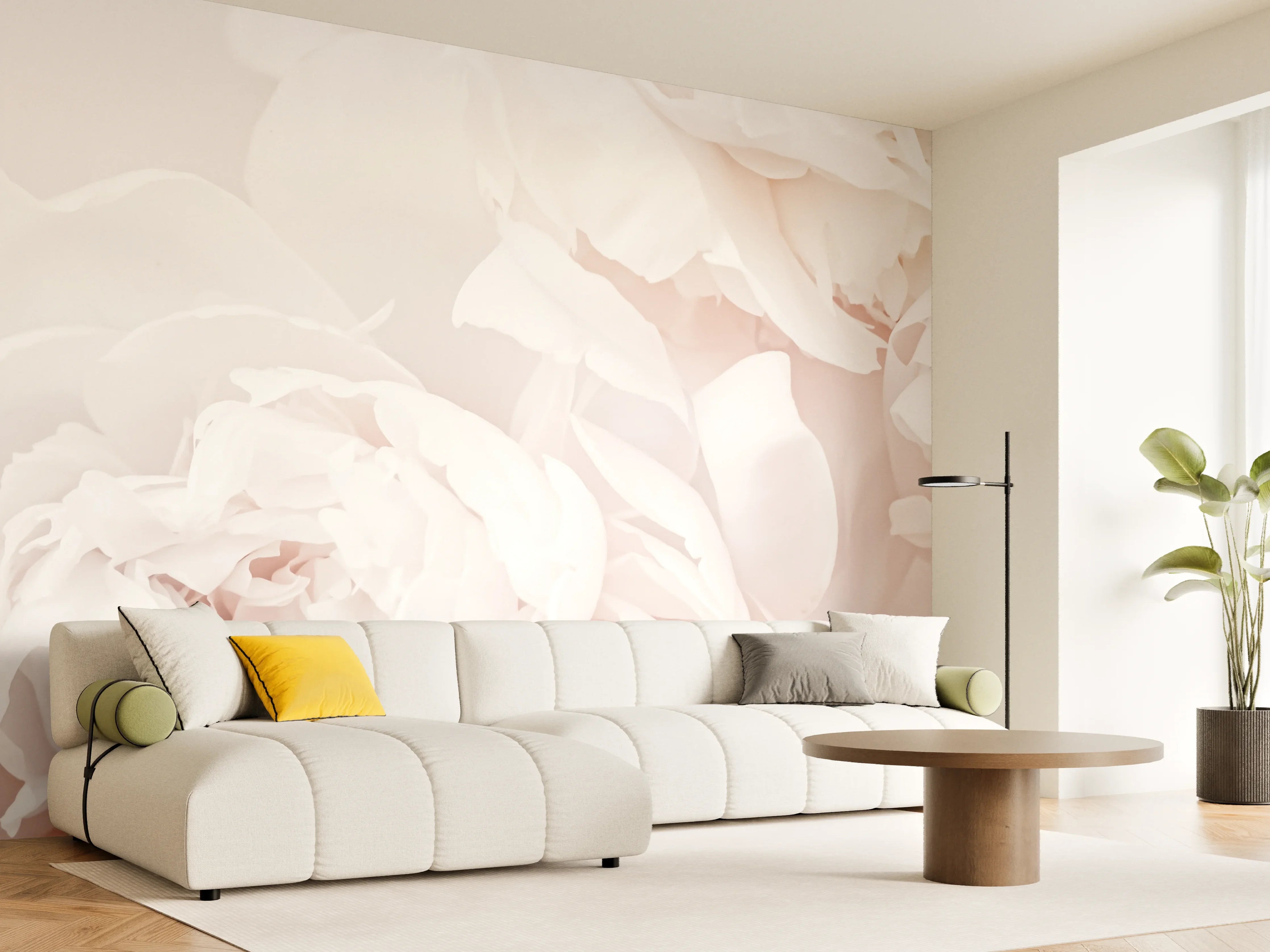 Wandverkleidung Wohnzimmer - Anmutige Graublüte