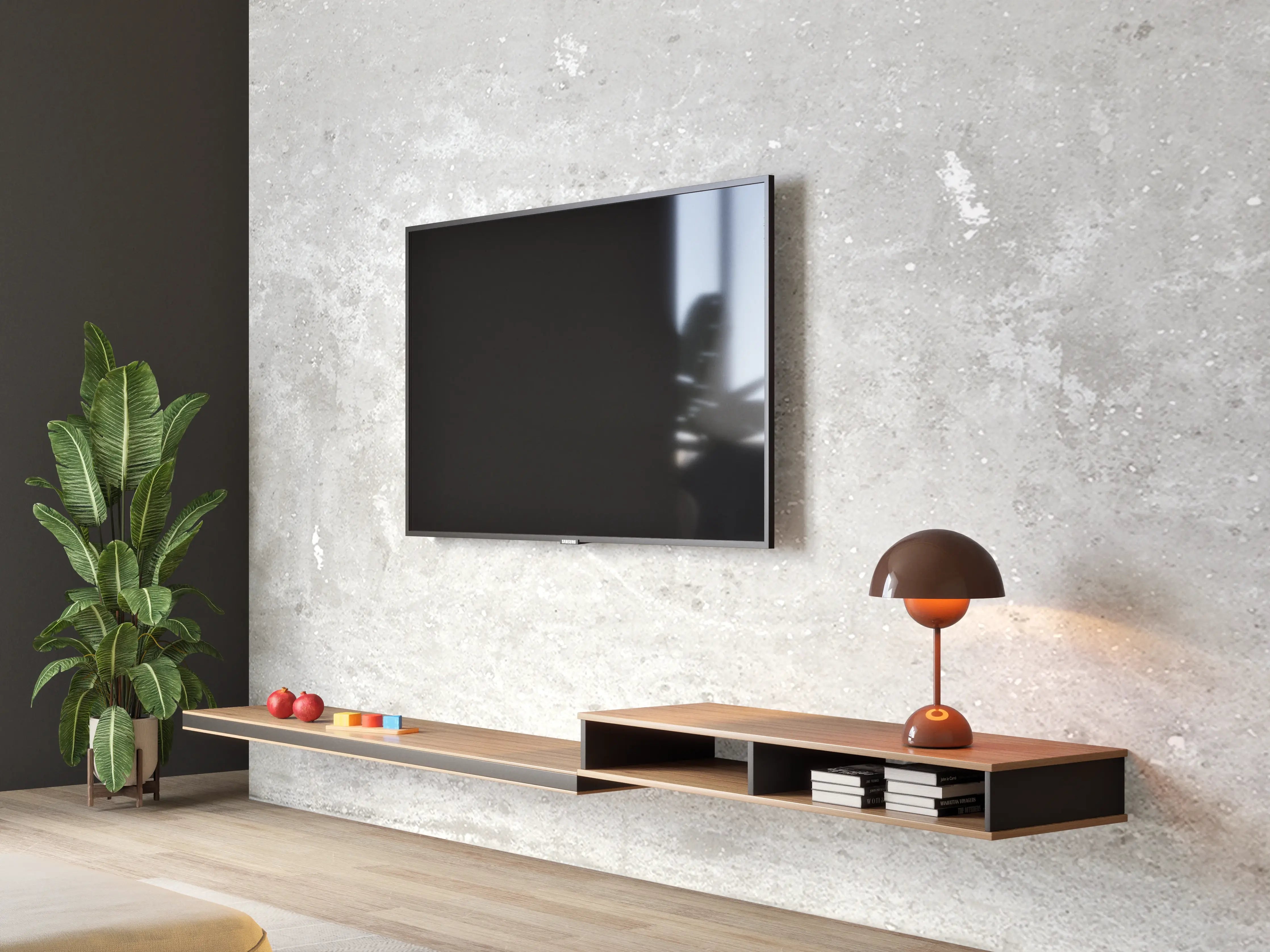 Wandverkleidung Wohnzimmer - Antik weiß-gräuliche Betonwand