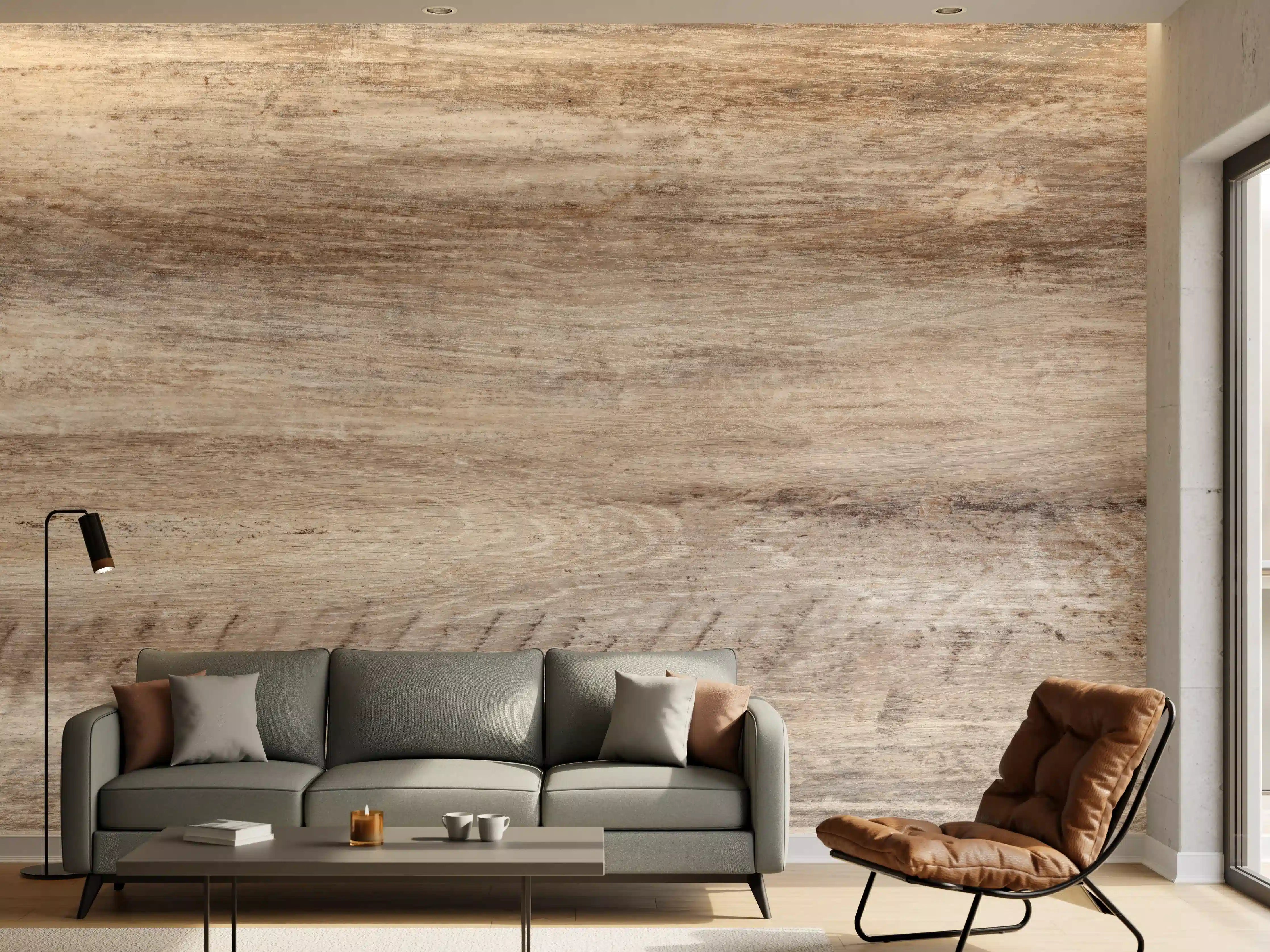 Wandverkleidung Wohnzimmer - Antike Holztextur