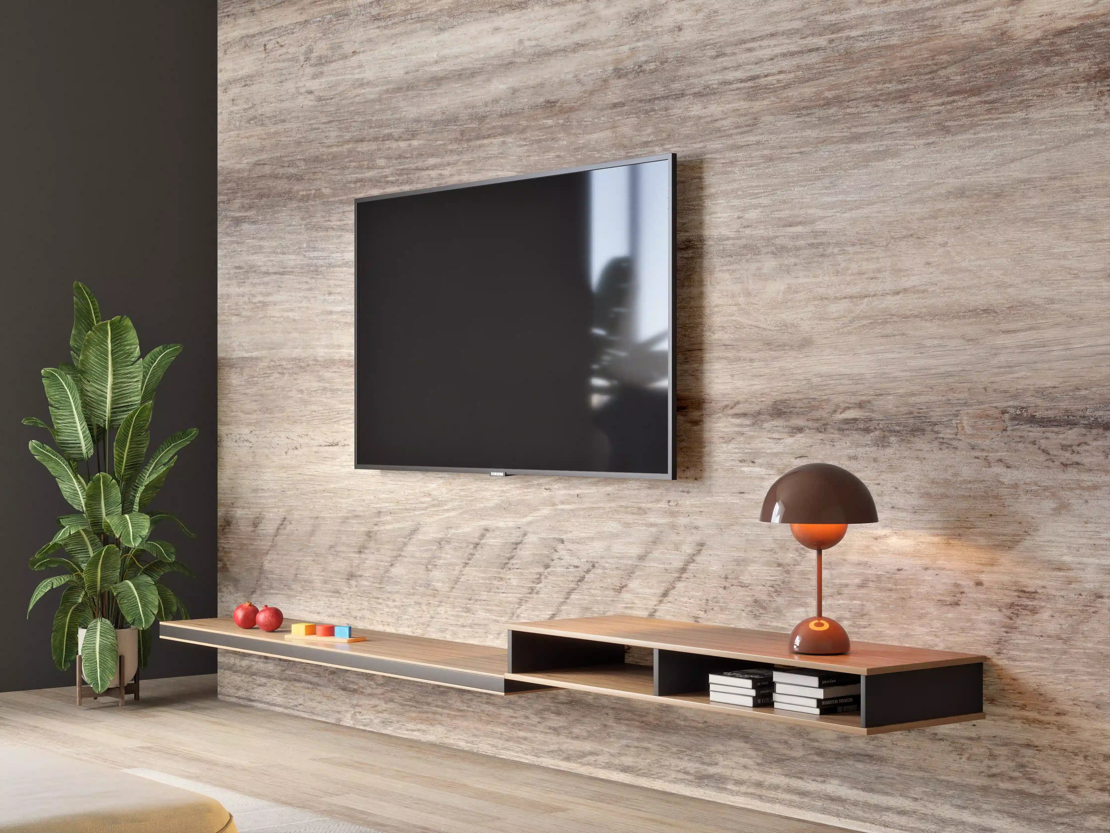 Wandverkleidung Wohnzimmer - Antike Holztextur