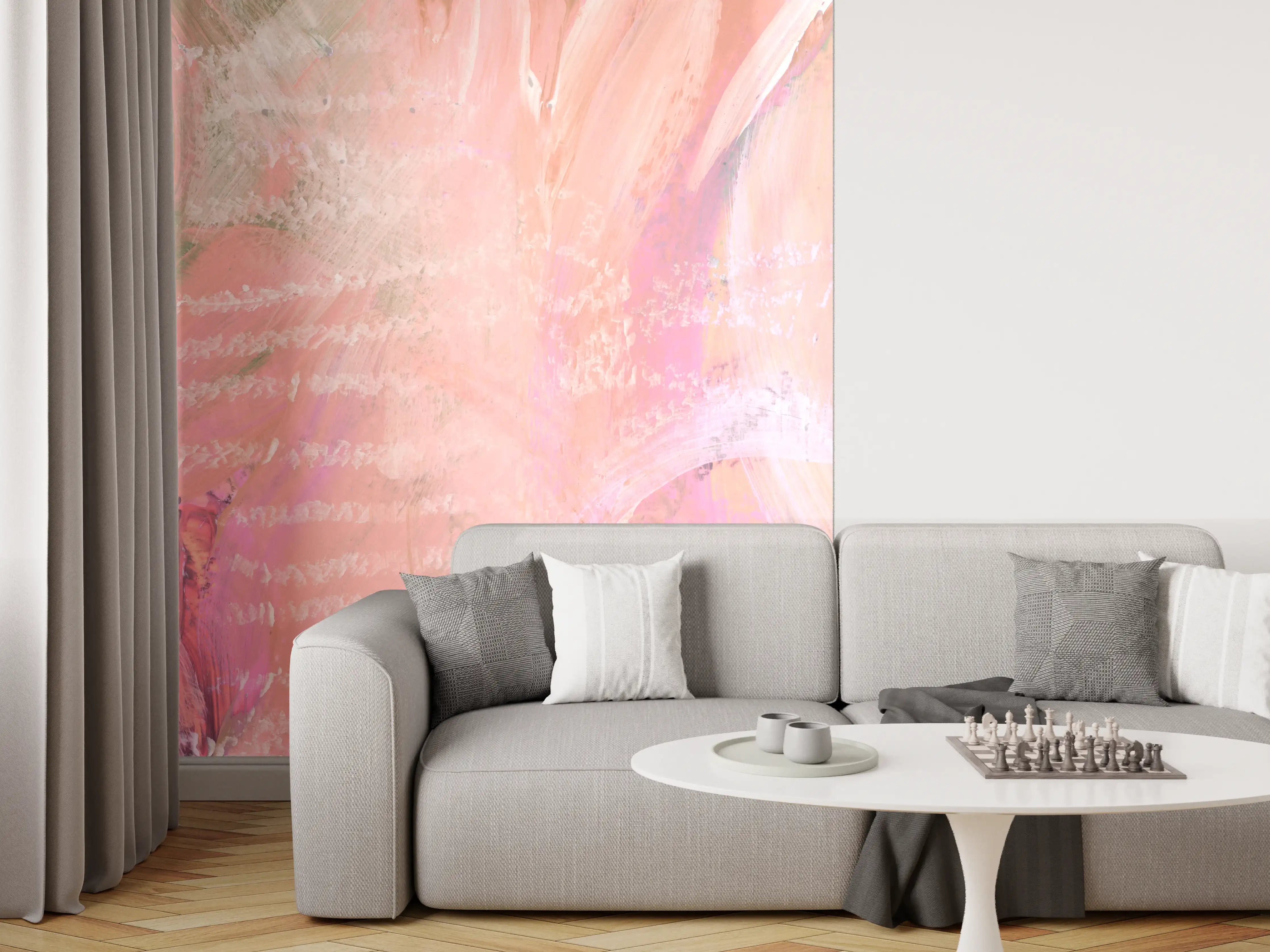 Wandverkleidung Wohnzimmer - Aquarell Kunst - Fleck Malerei