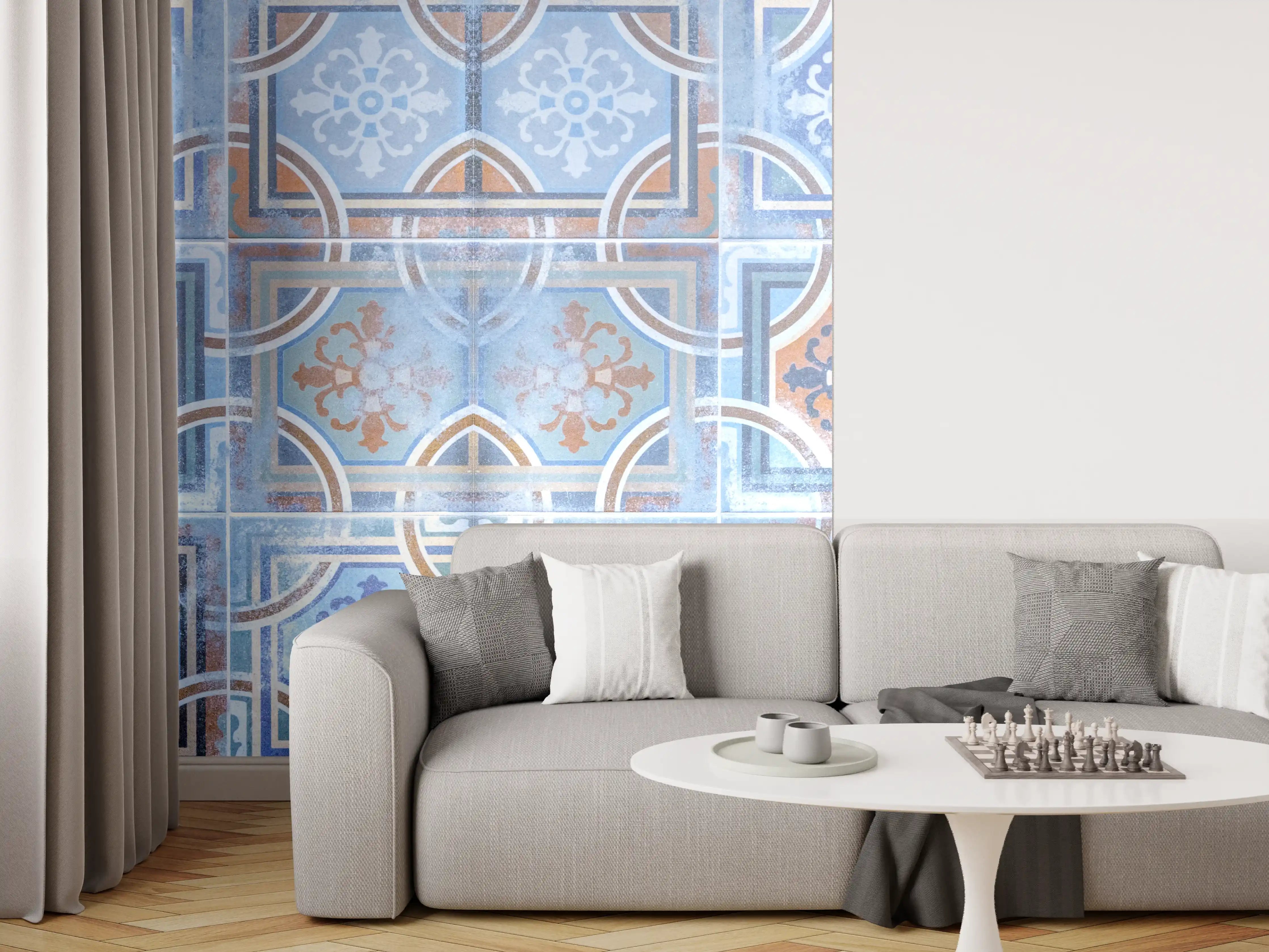 Wandverkleidung Wohnzimmer - Arabische Fliesen Textur