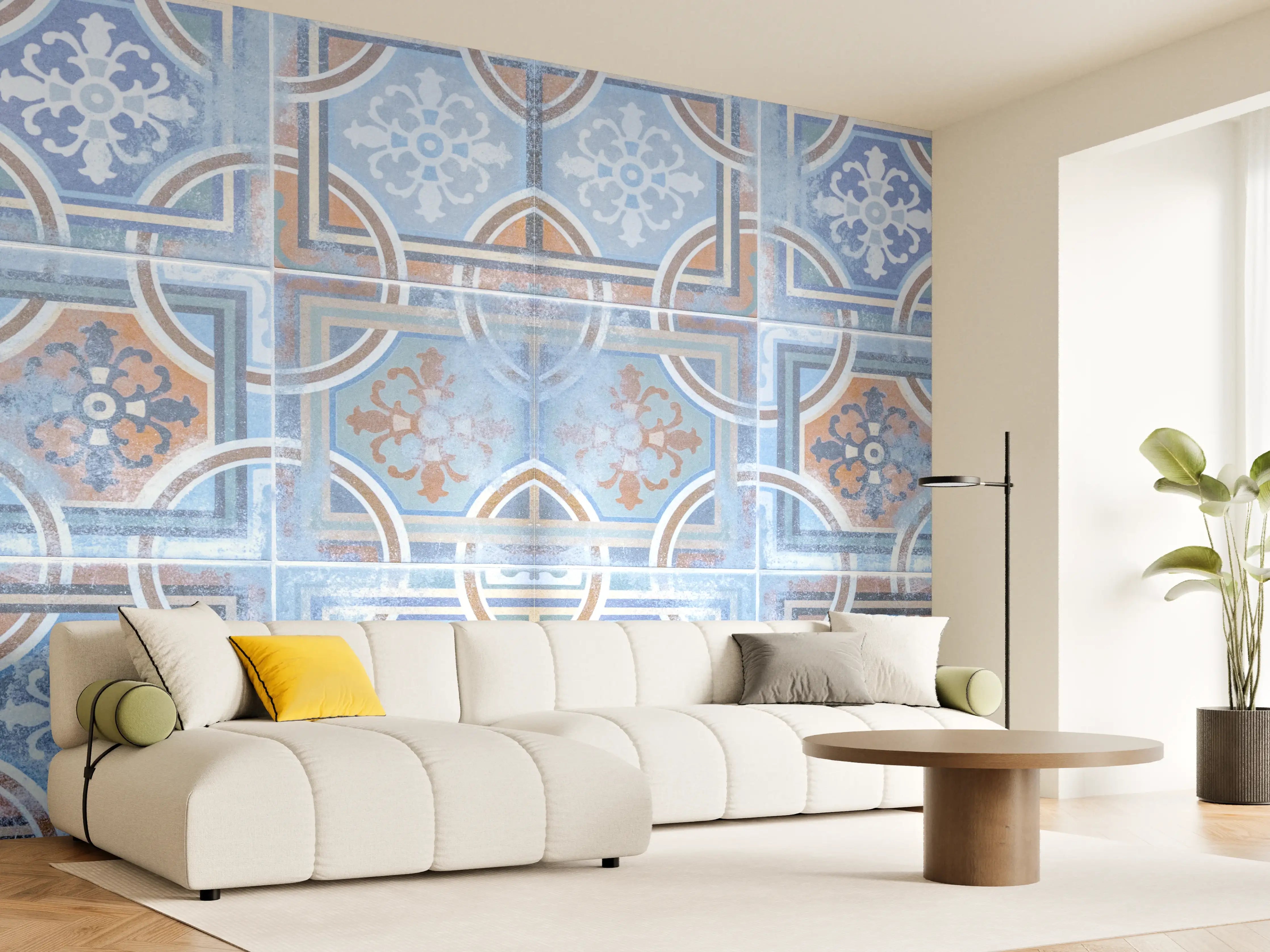 Wandverkleidung Wohnzimmer - Arabische Fliesen Textur