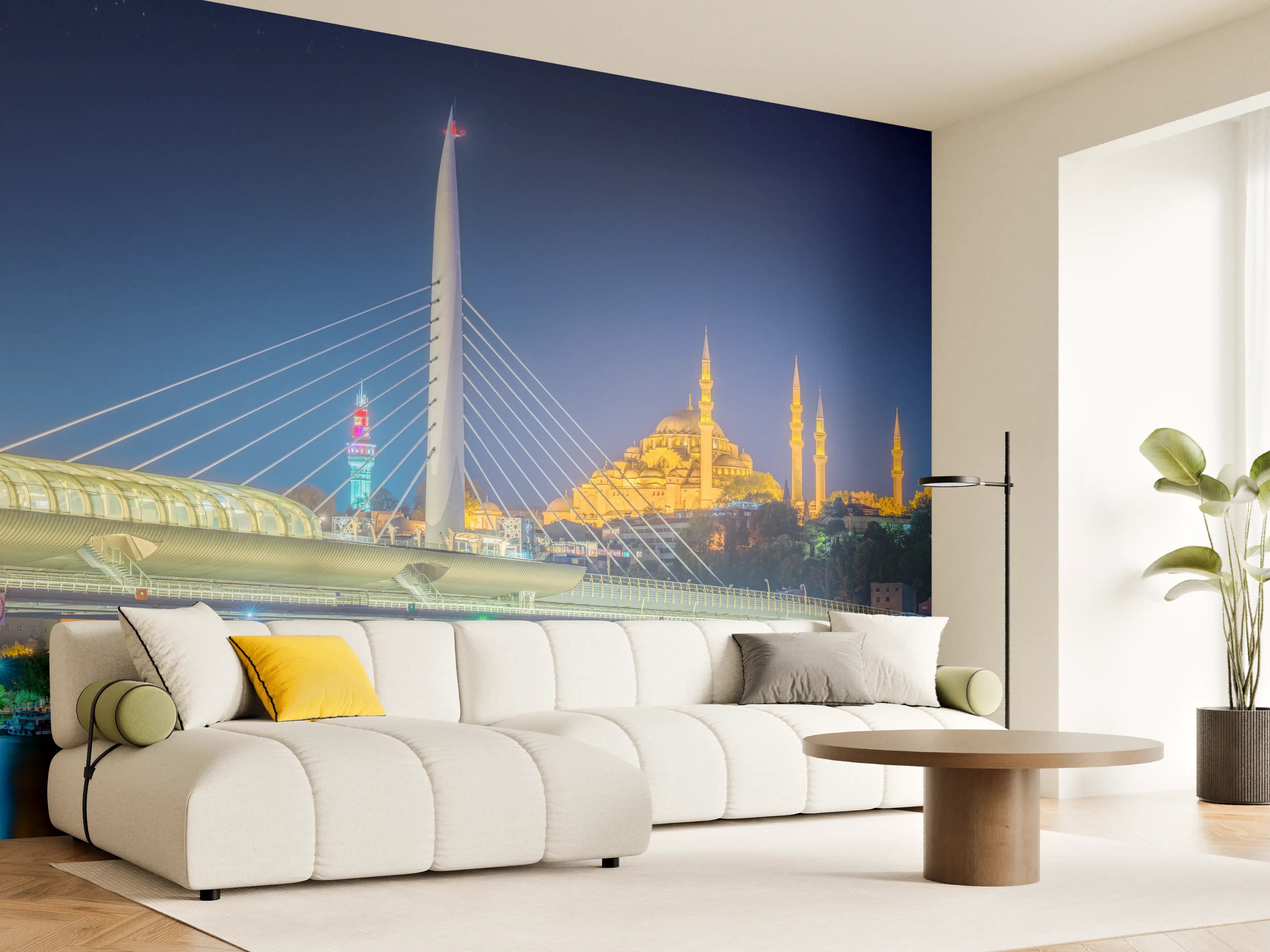 Wandverkleidung Wohnzimmer - Atatürk-Brücke bei Nacht - Istanbul
