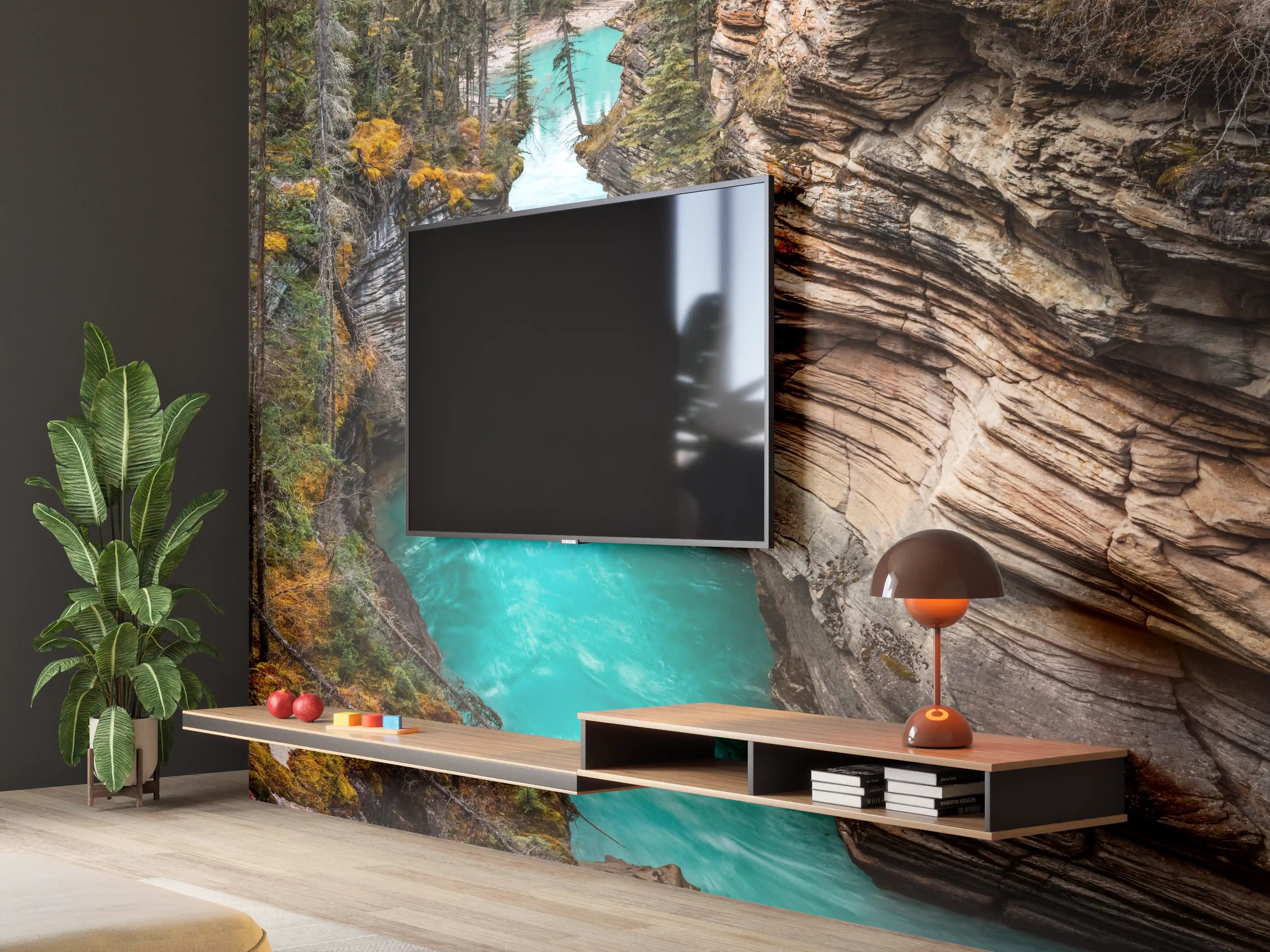 Wandverkleidung Wohnzimmer - Athabasca Wasserfälle - Kanada