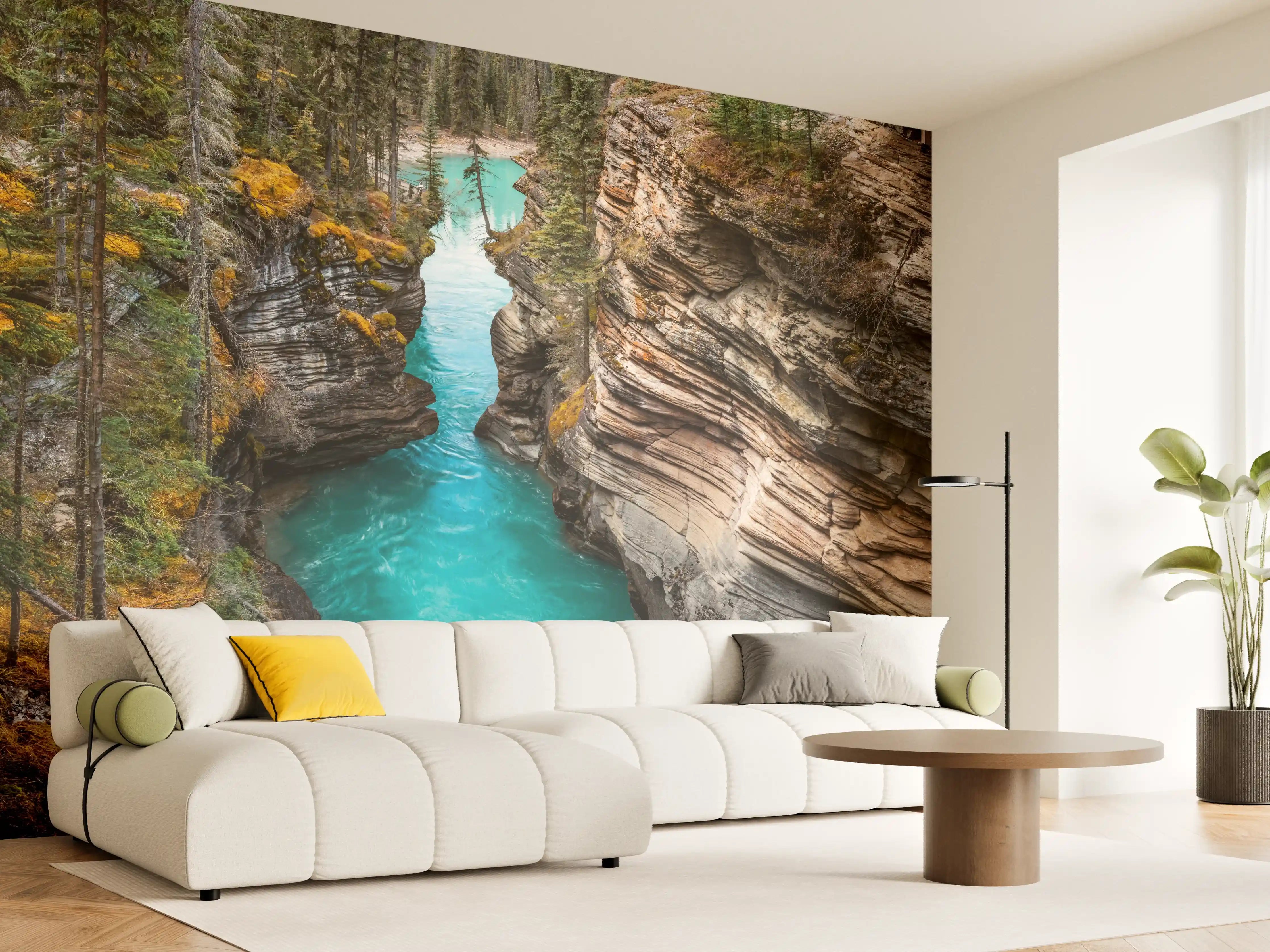 Wandverkleidung Wohnzimmer - Athabasca Wasserfälle - Kanada