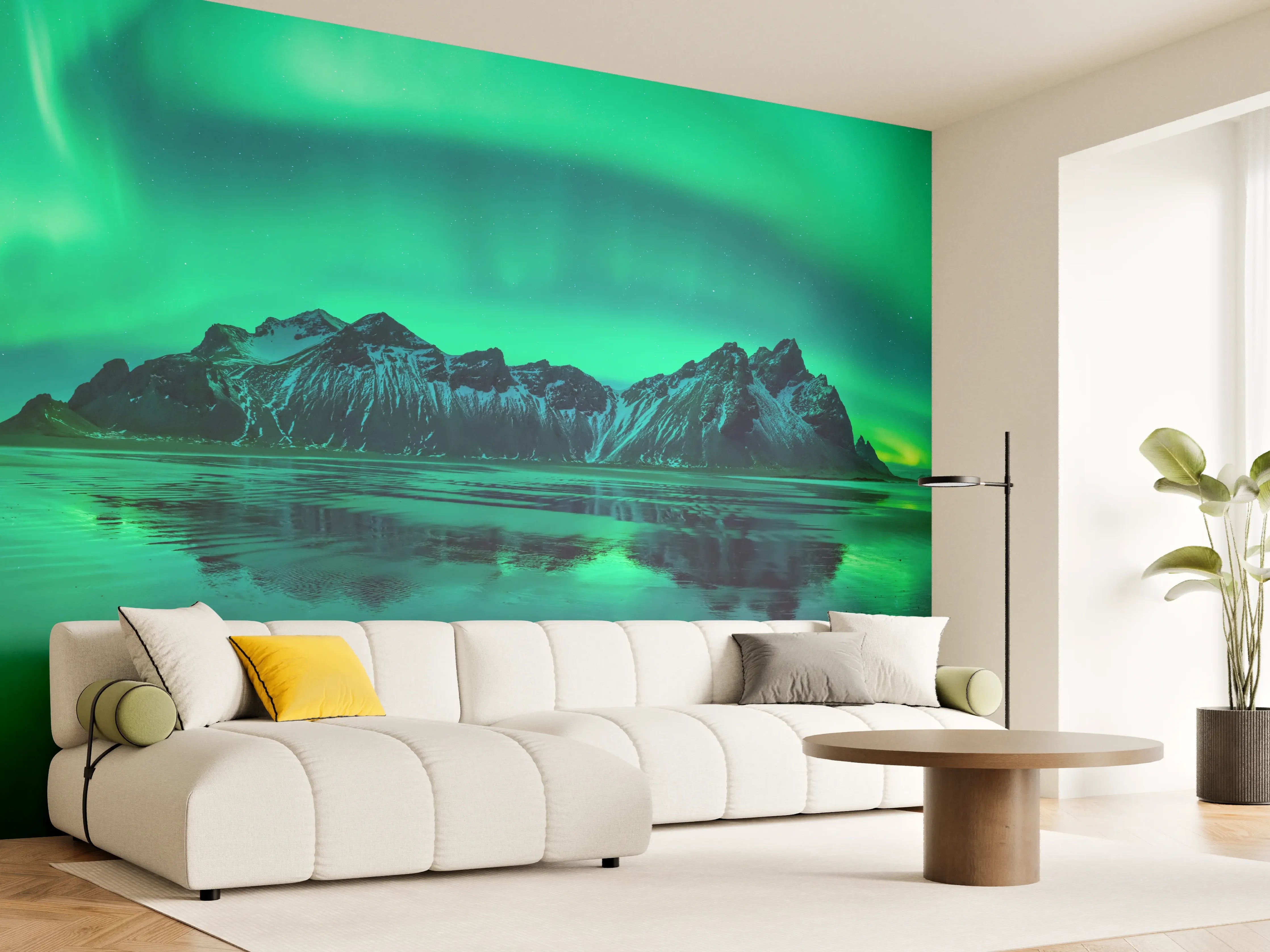 Wandverkleidung Wohnzimmer - Aurora Stokksnes - Island