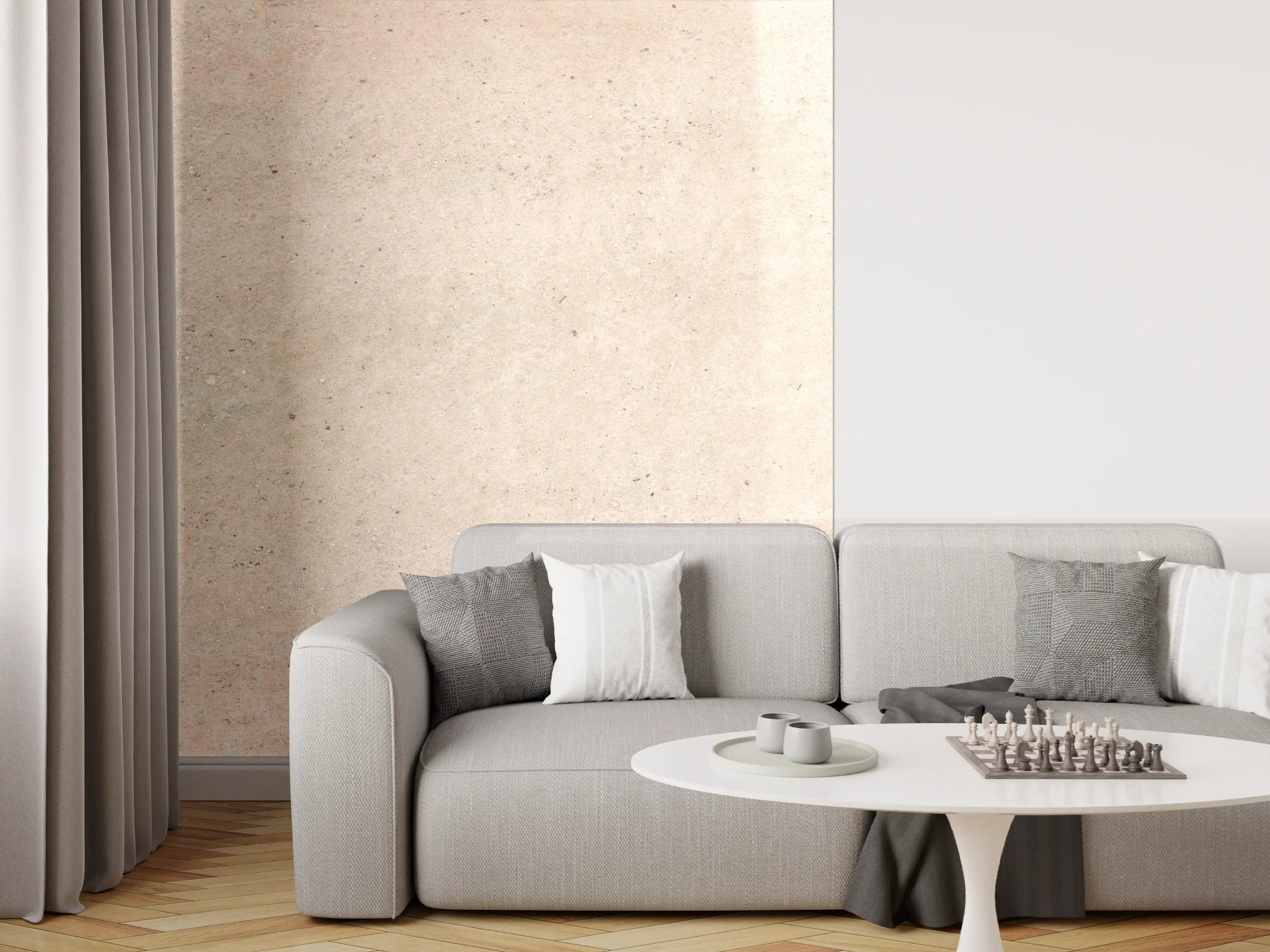 Wandverkleidung Wohnzimmer - Beige Betonhintergrund