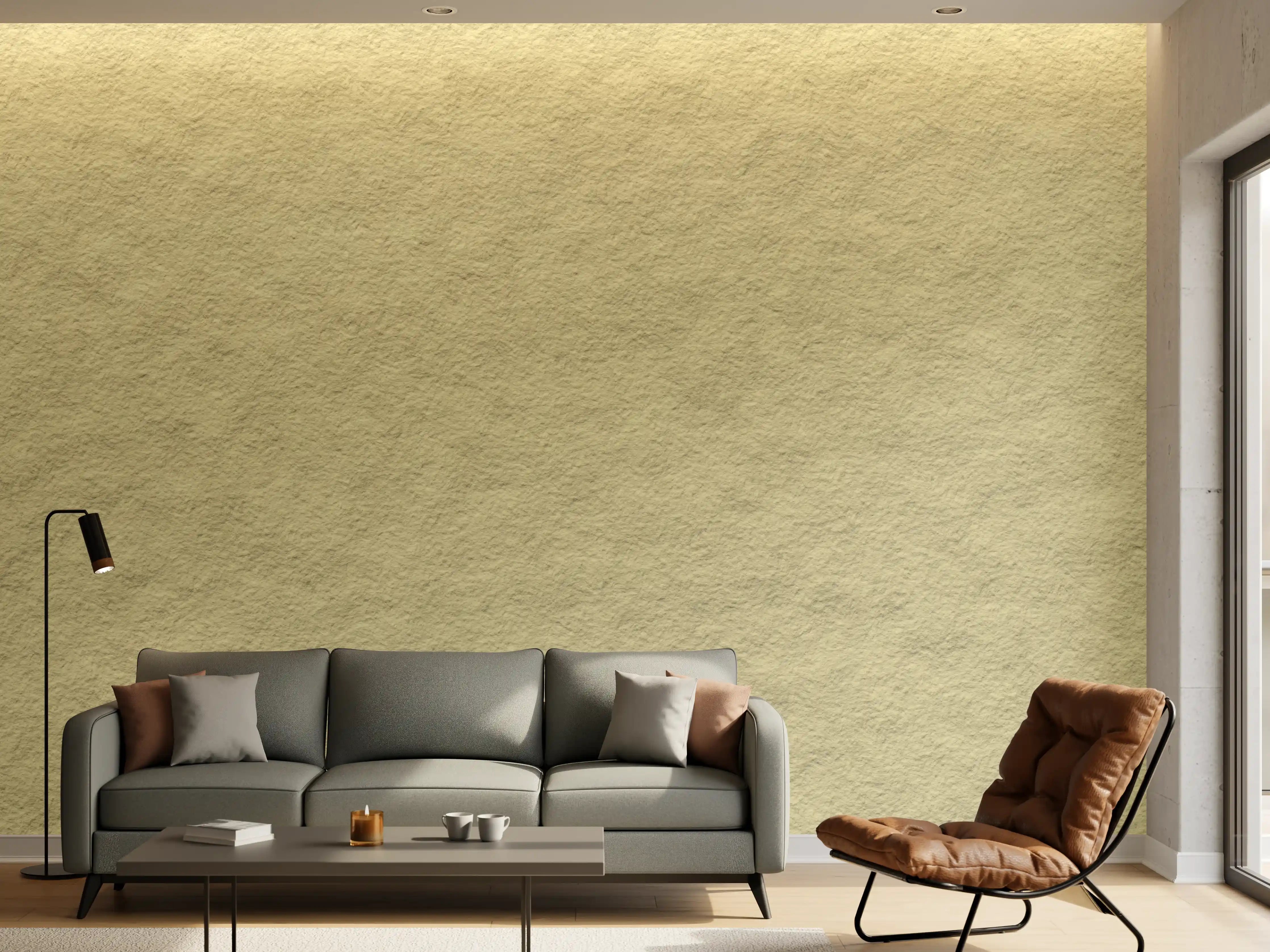Wandverkleidung Wohnzimmer - Beige Struktur mit Textur