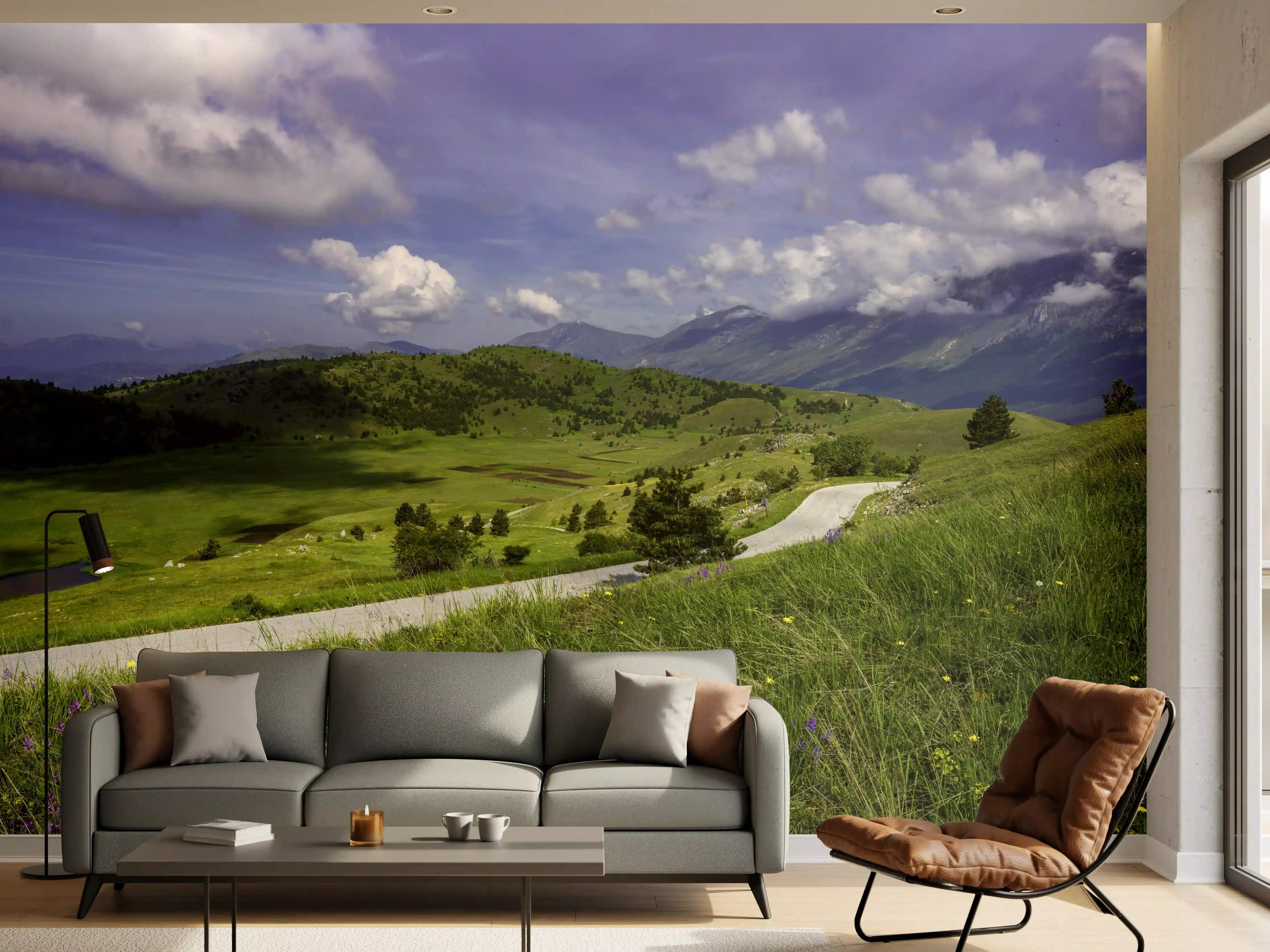 Wandverkleidung Wohnzimmer - Berglandschaft - Berglandschaft - Naturpark Gran Sasso
