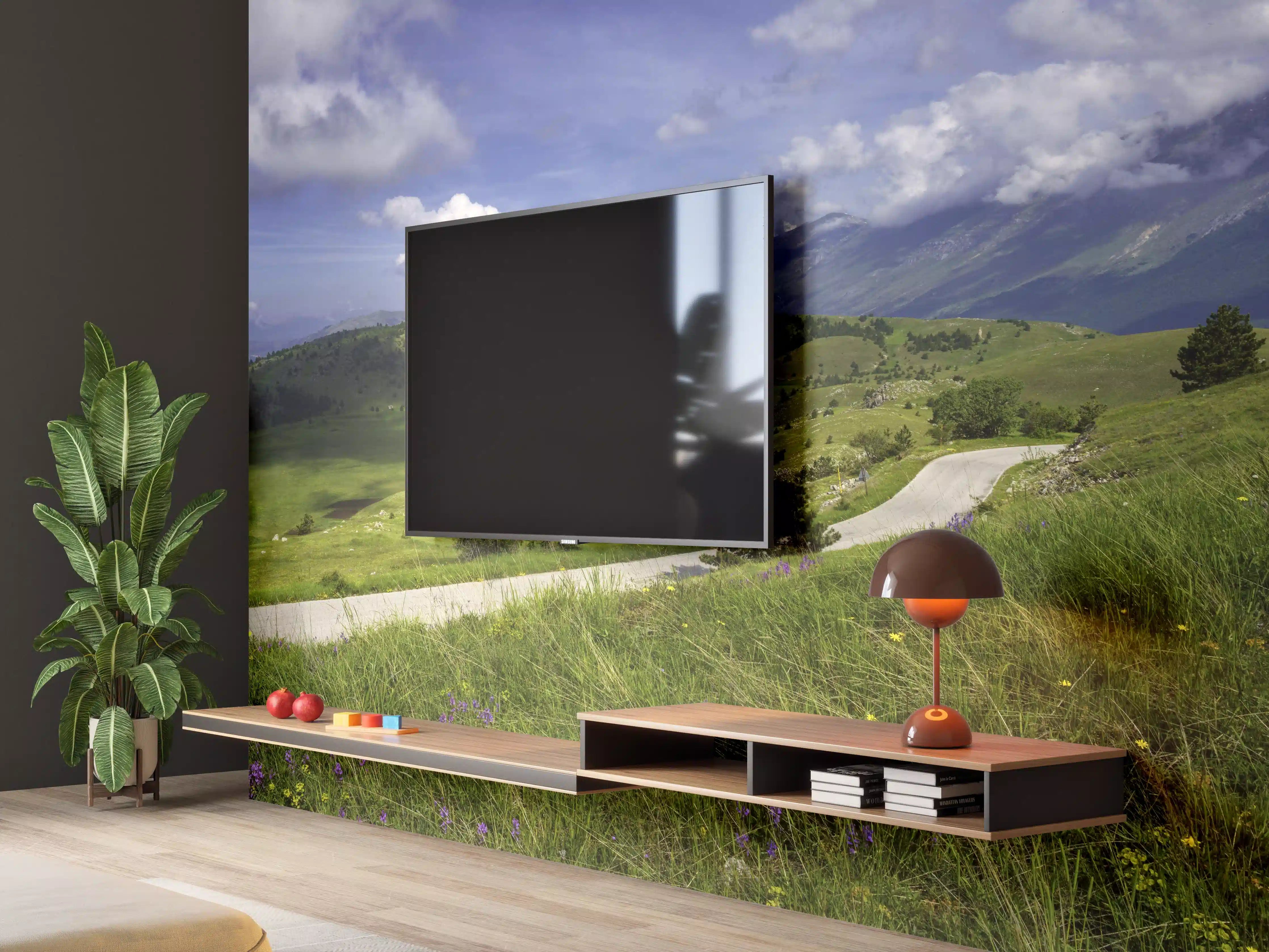 Wandverkleidung Wohnzimmer - Berglandschaft - Berglandschaft - Naturpark Gran Sasso