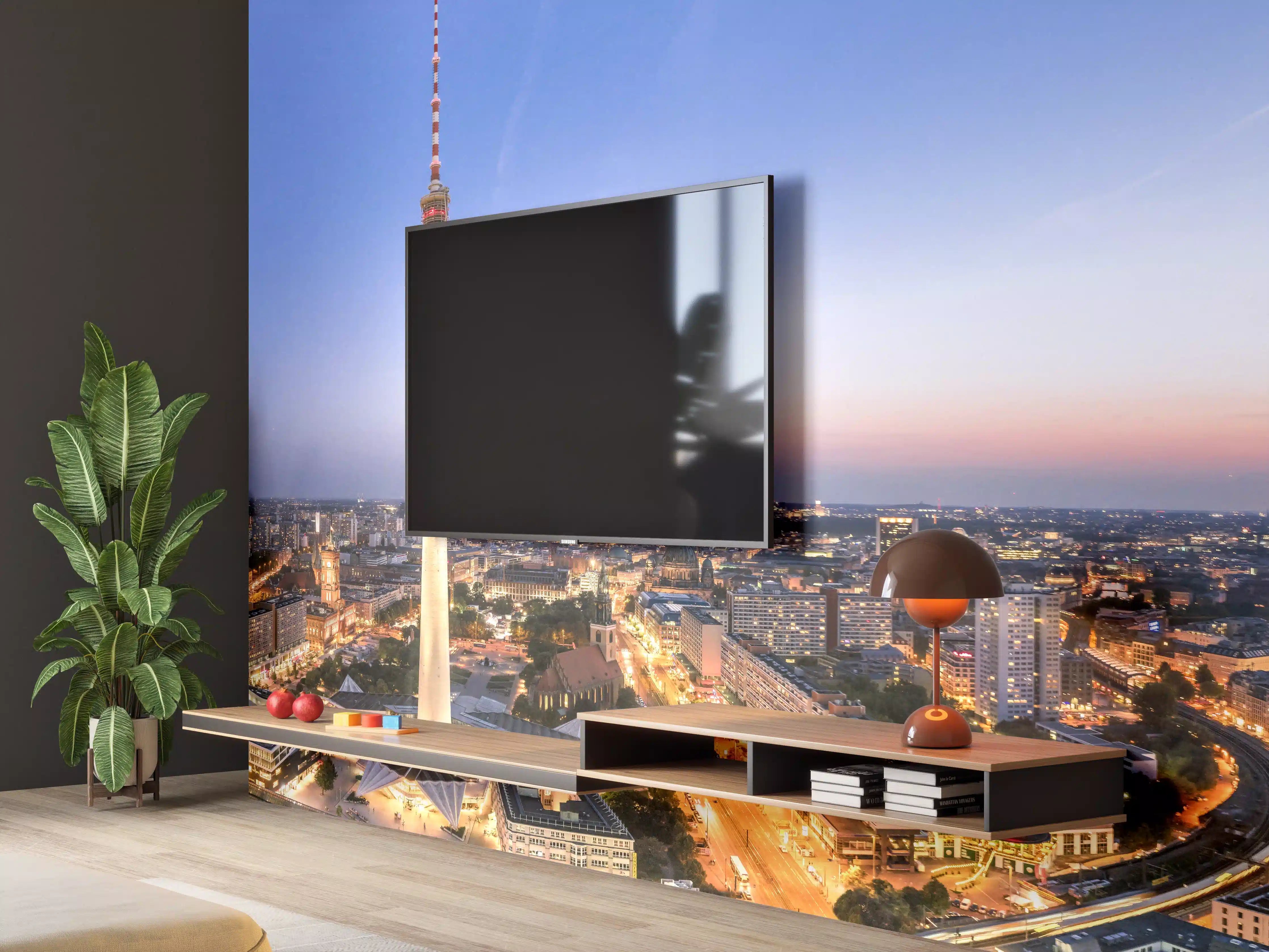 Wandverkleidung Wohnzimmer - Berliner Fernsehturm