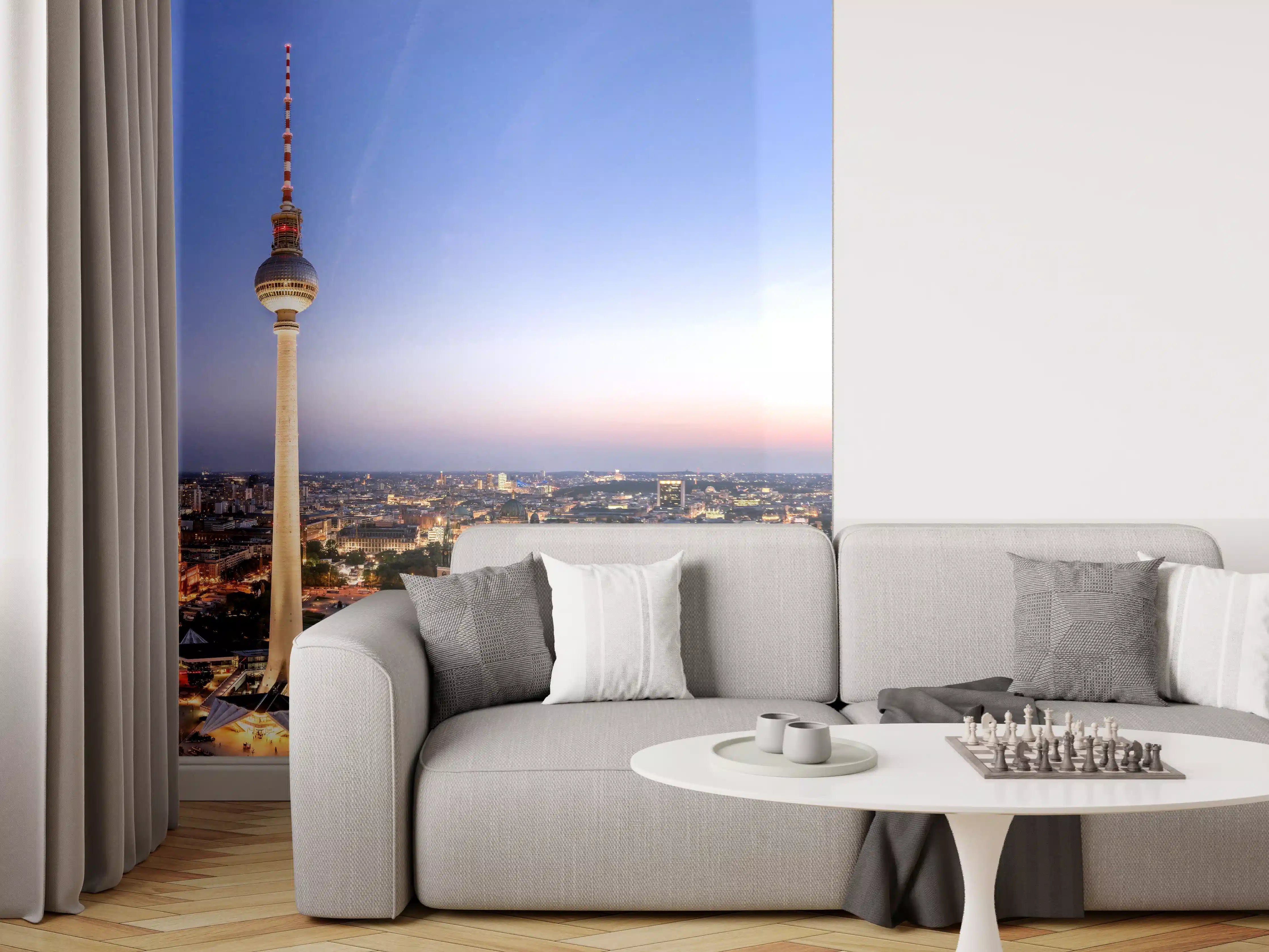 Wandverkleidung Wohnzimmer - Berliner Fernsehturm