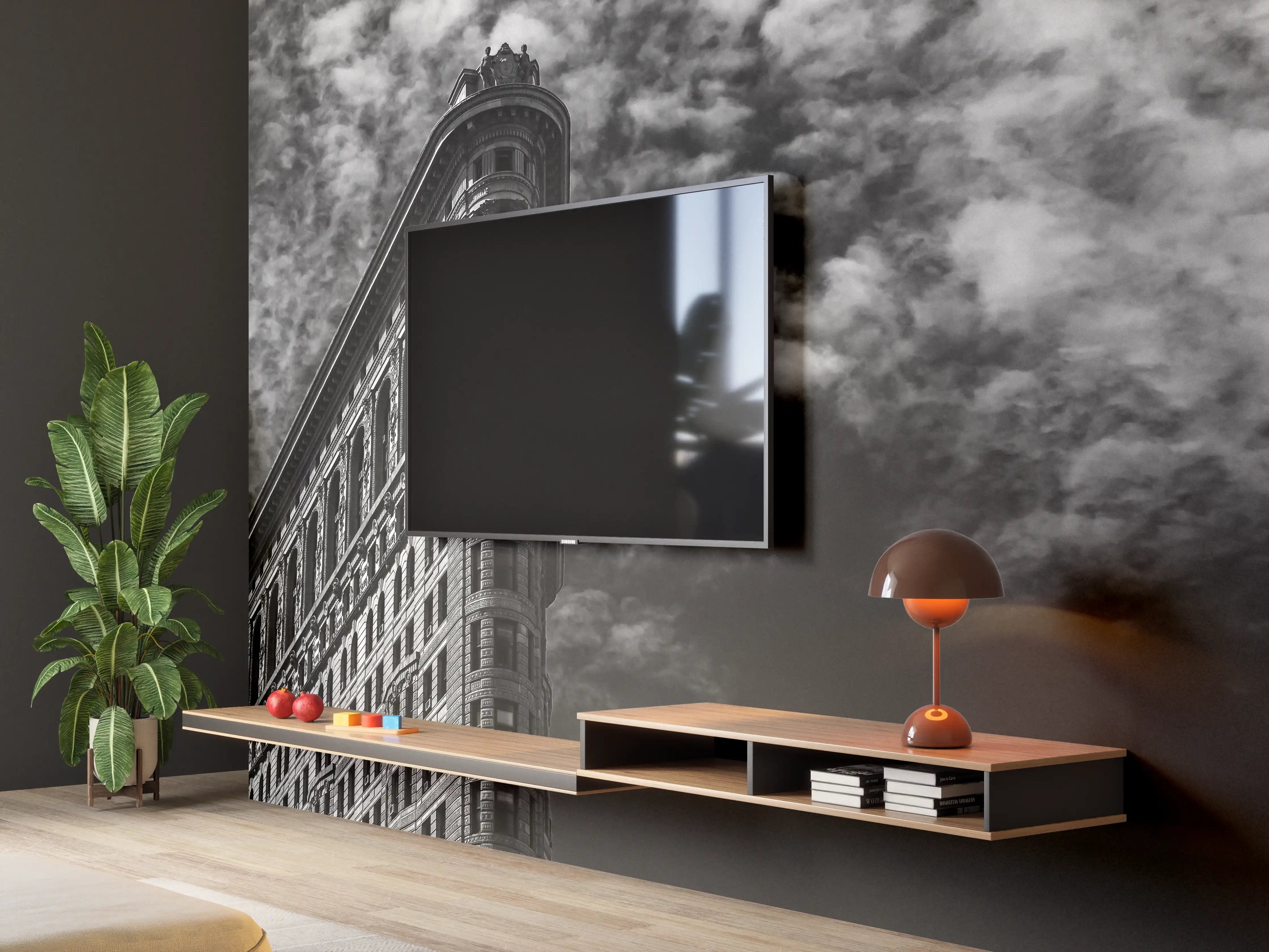 Wandverkleidung Wohnzimmer - Berühmtes Flariton Gebäude - NYC