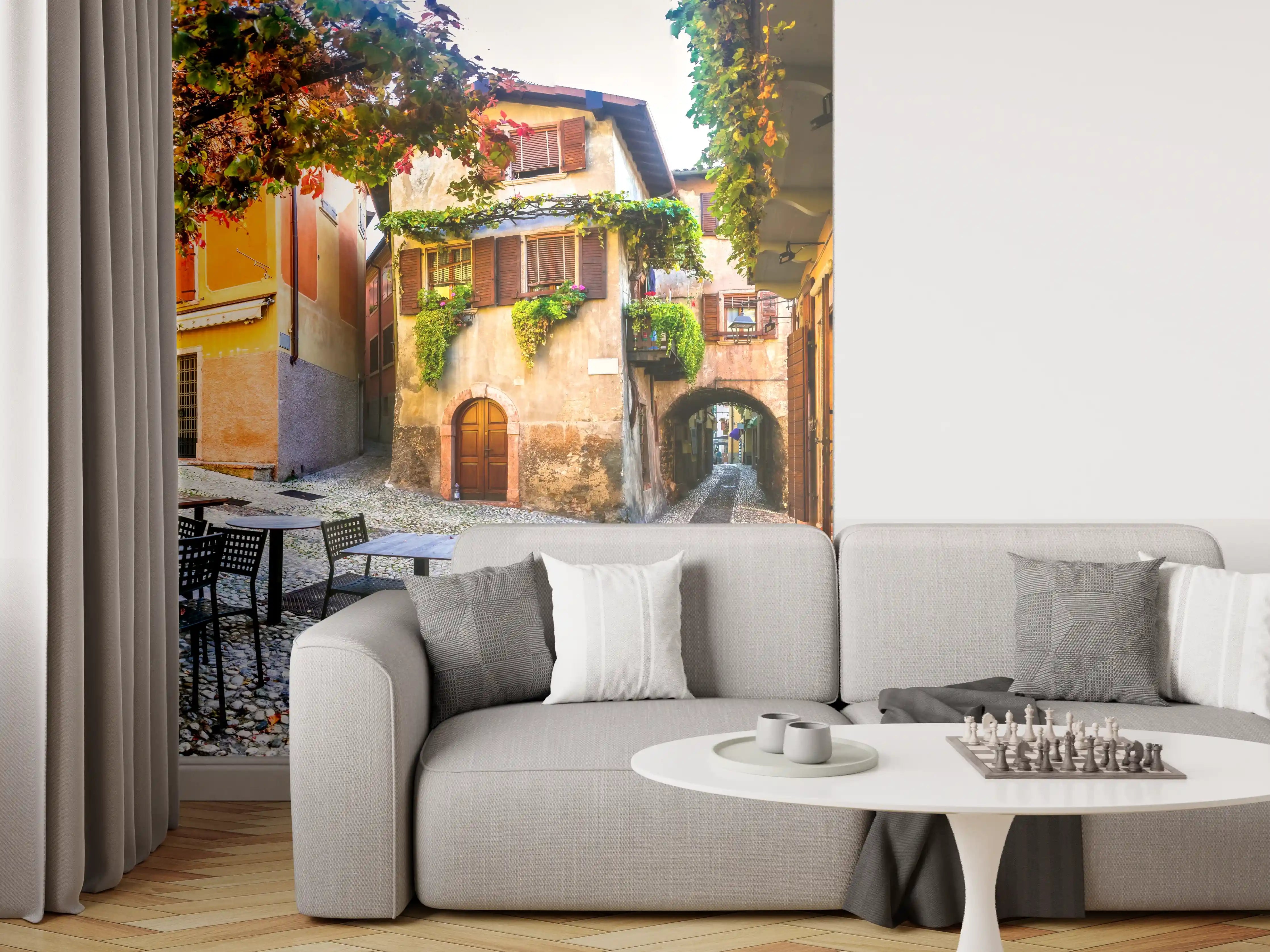 Wandverkleidung Wohnzimmer - Bezaubernde alte Gasse in Malcesine