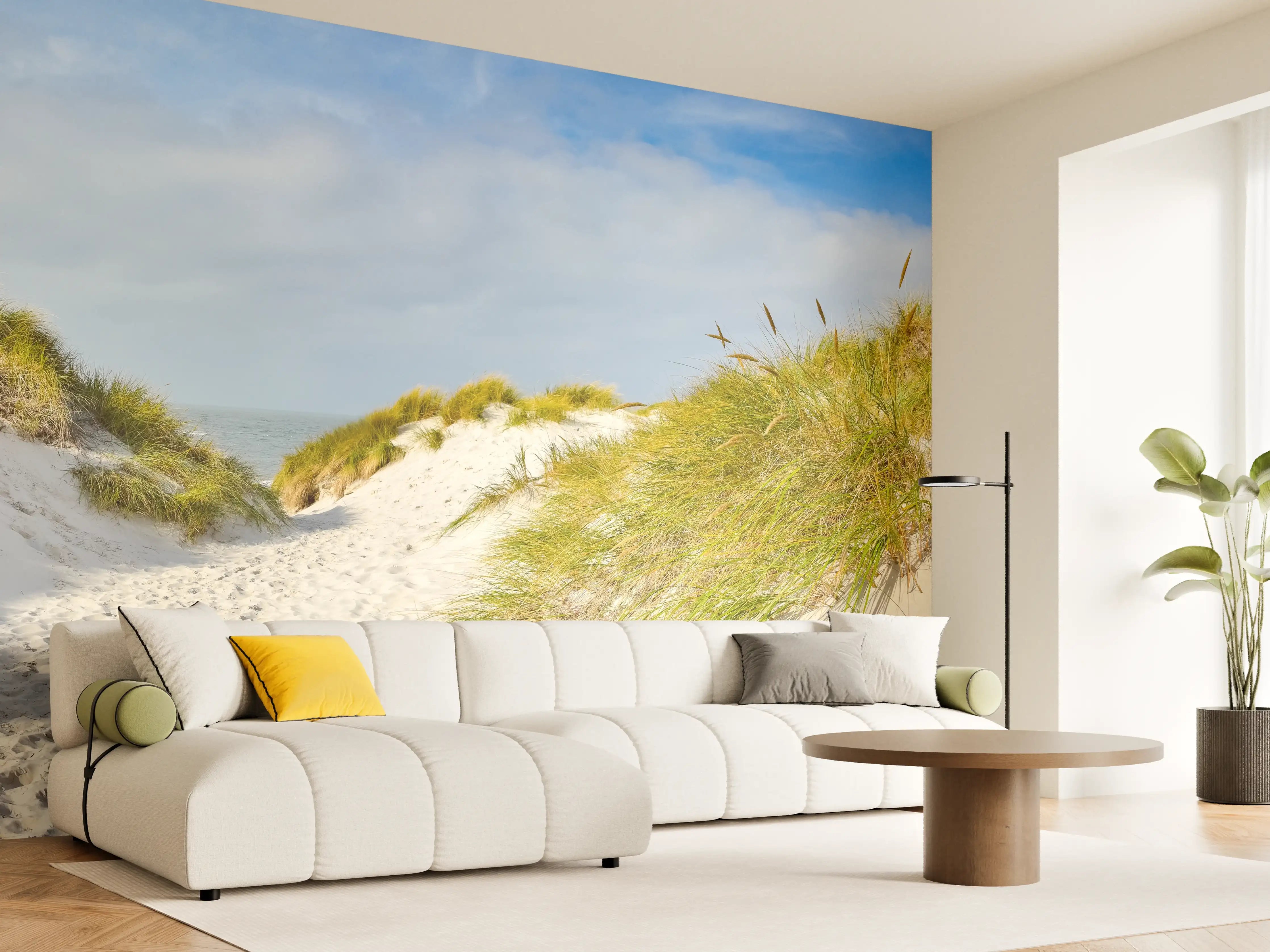 Wandverkleidung Wohnzimmer - Bilderbuch-Strandlandschaft mit Dünen