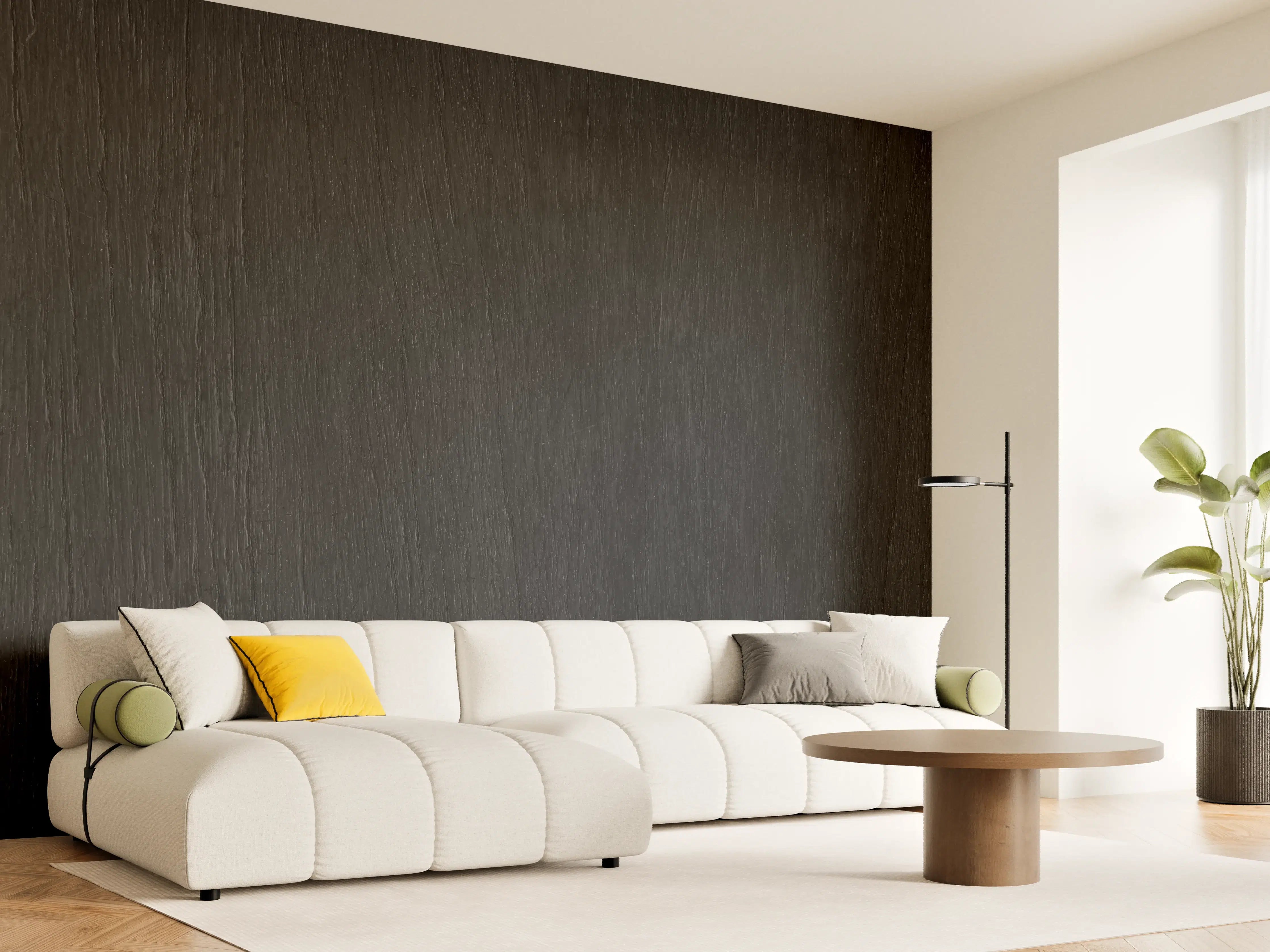 Wandverkleidung Wohnzimmer - Black Vintage Holztischplatte