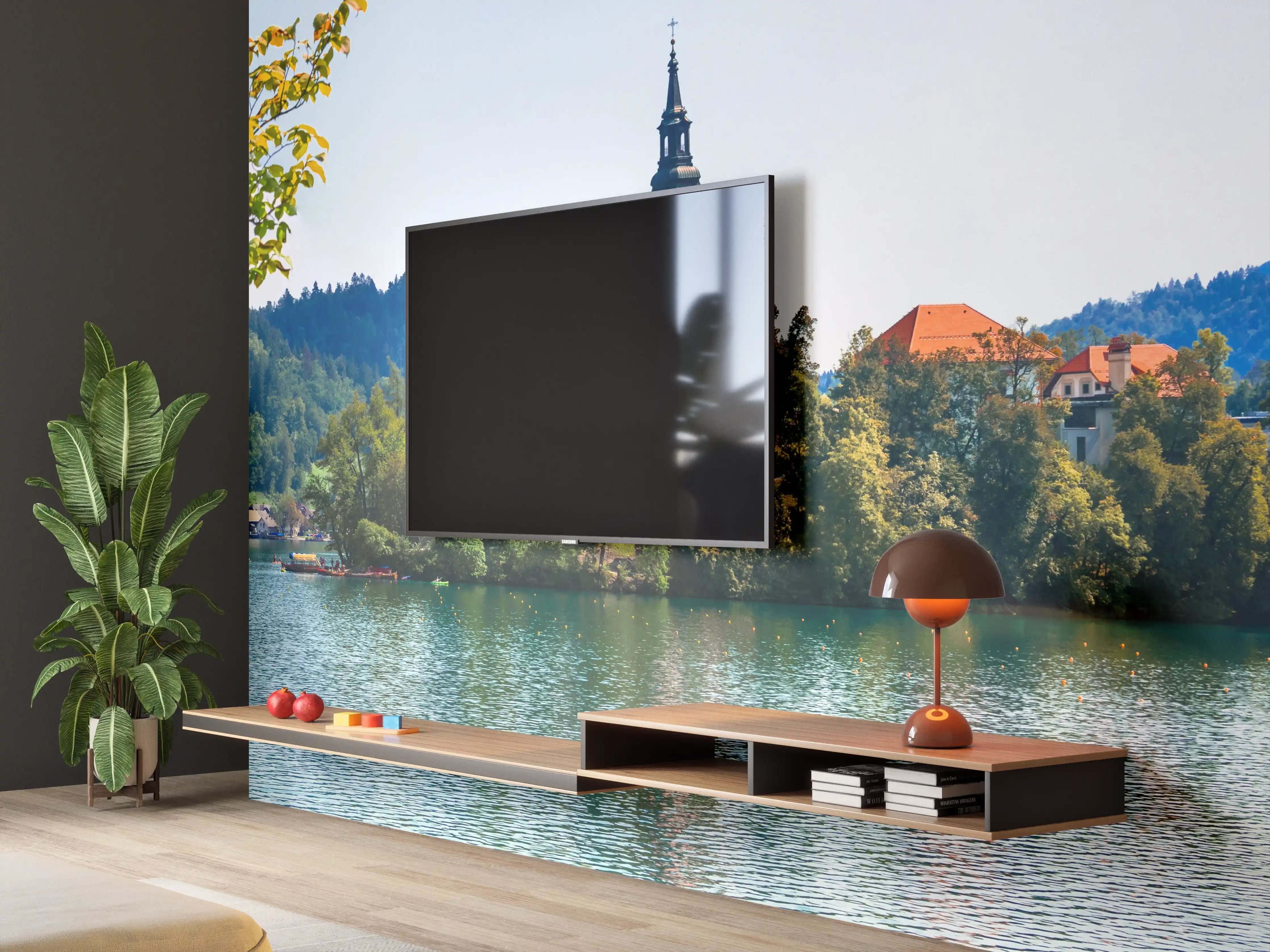 Wandverkleidung Wohnzimmer - Bleder See in Slowenien 2