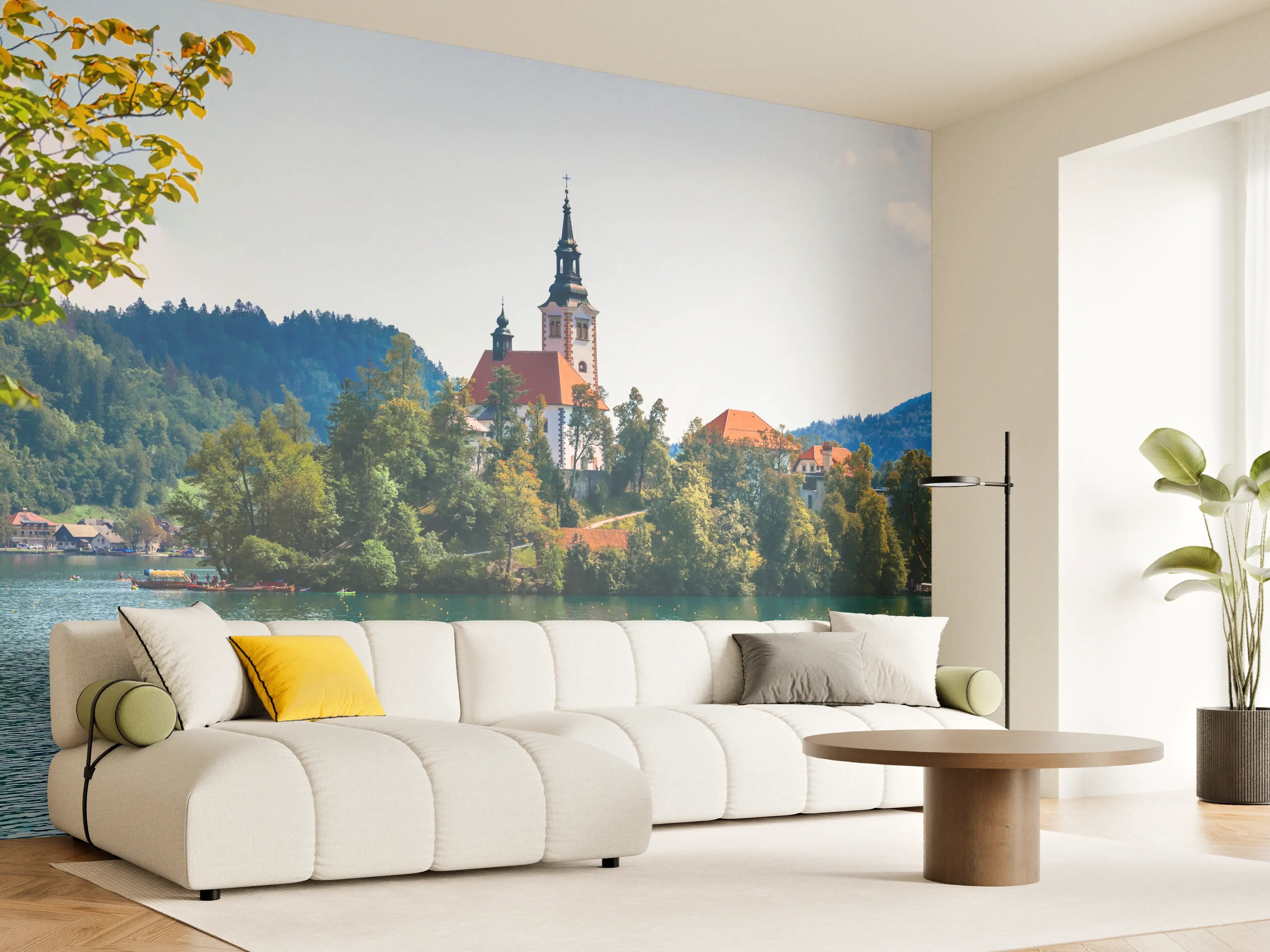 Wandverkleidung Wohnzimmer - Bleder See in Slowenien 2