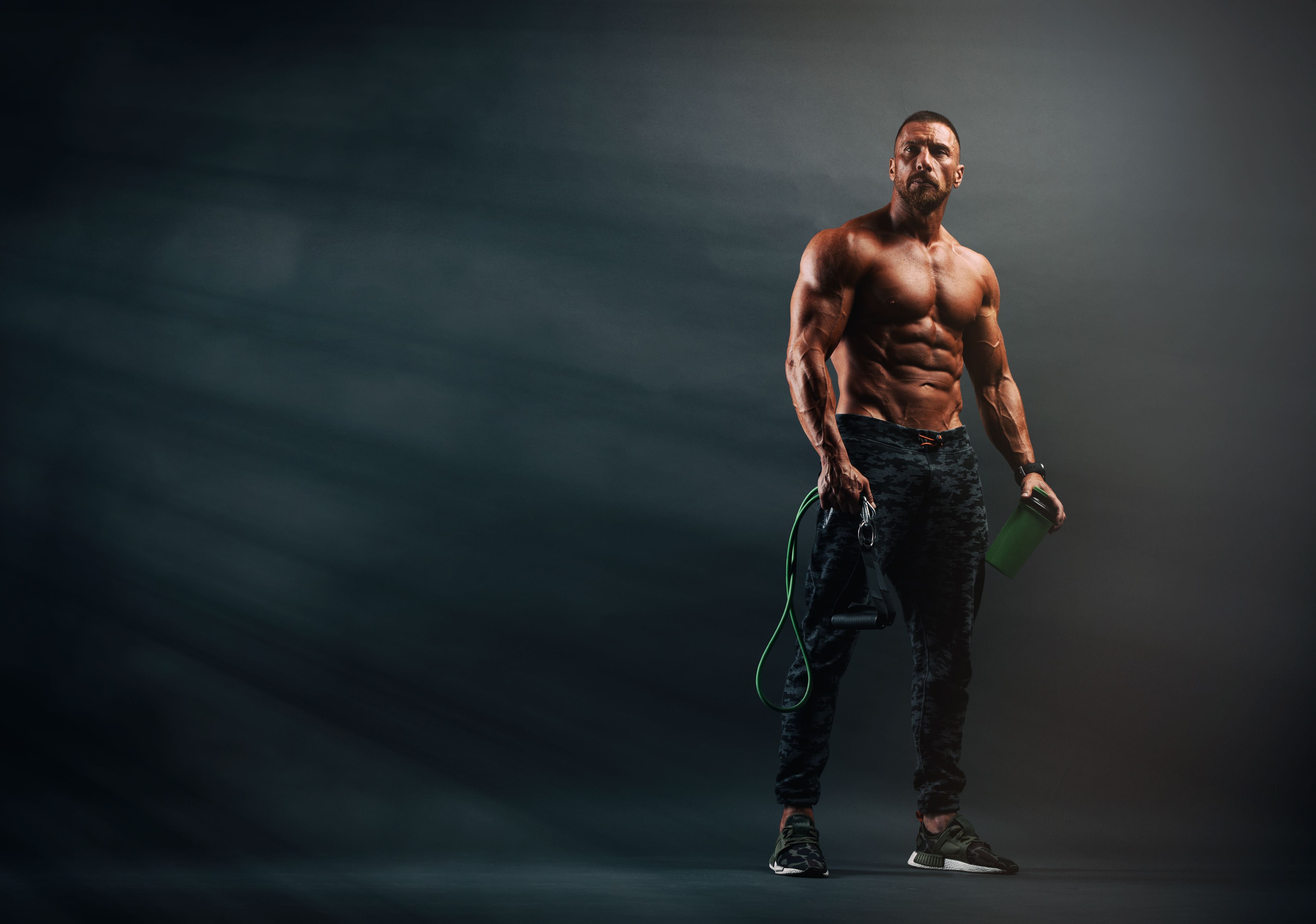 Wandverkleidung Wohnzimmer-Bodybuilder - Training