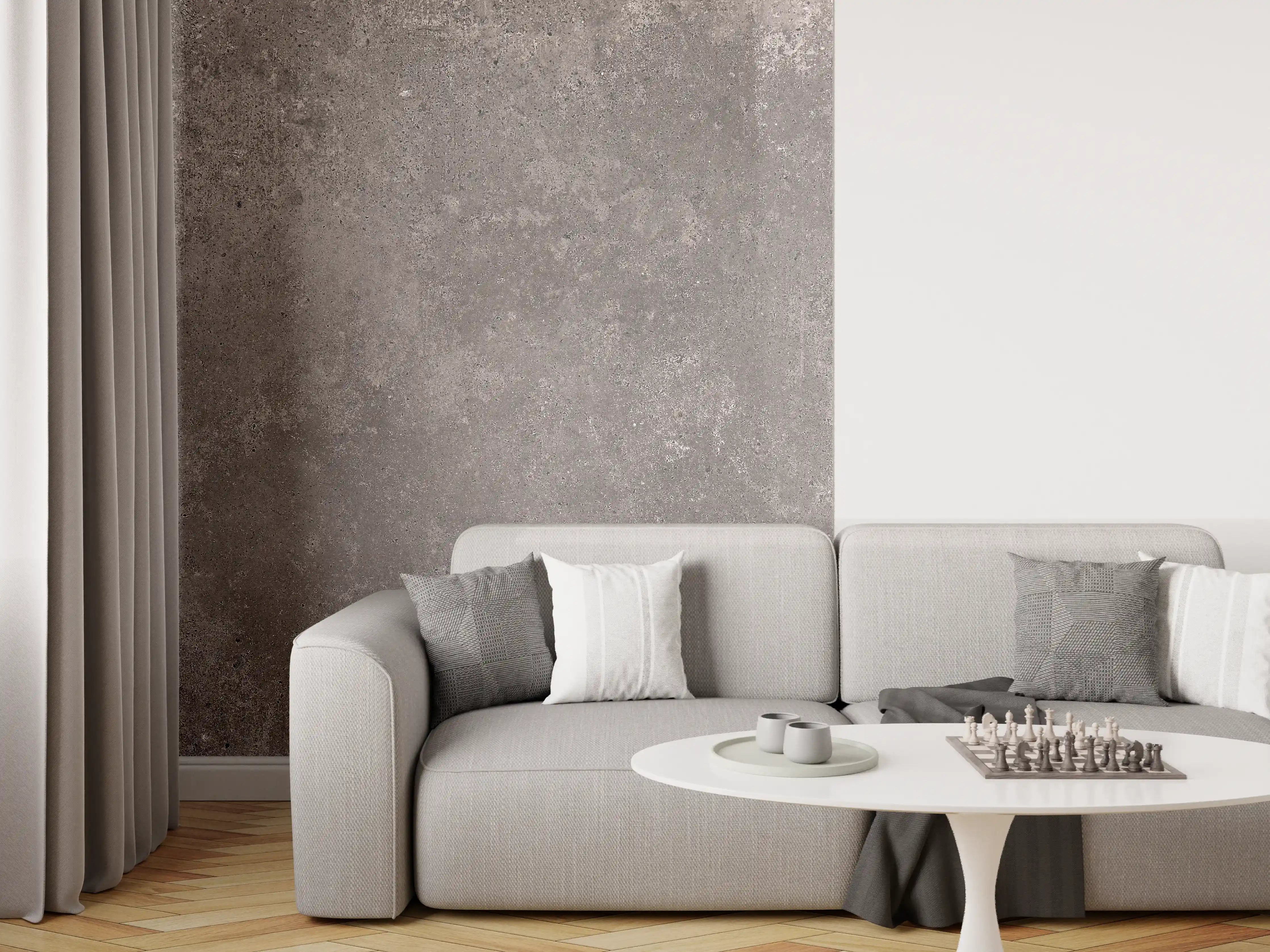 Wandverkleidung Wohnzimmer - Bräunliche luxuriöse Marmortextur