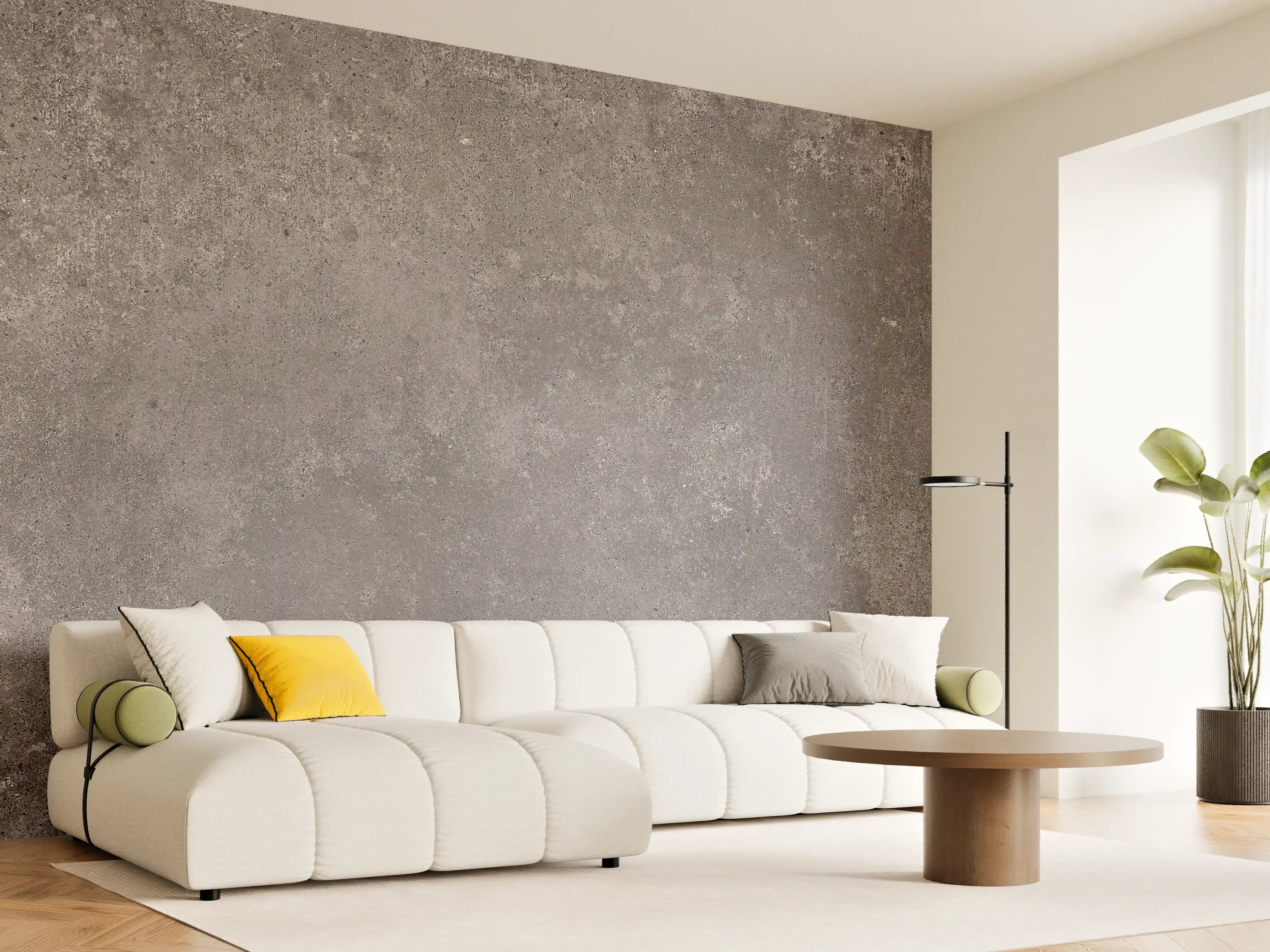 Wandverkleidung Wohnzimmer - Bräunliche luxuriöse Marmortextur